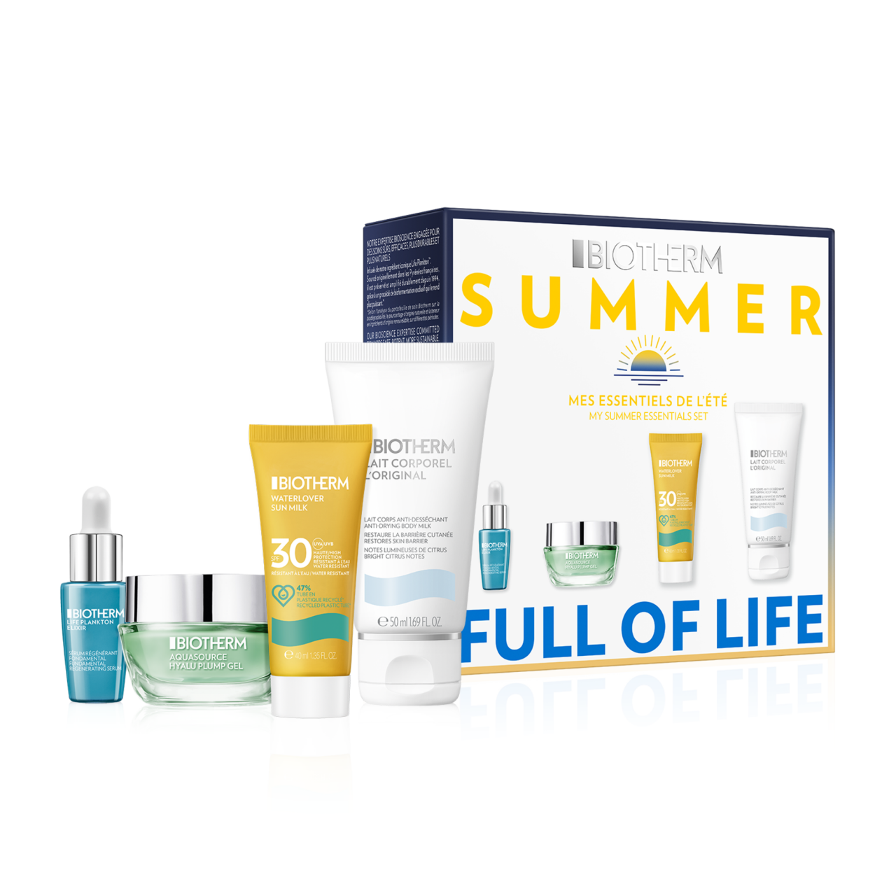 Biotherm Body - Summer Recruit Set (Life Plankton Elixir 7ml + Aquasource Gel 15ml + Lait Corporel 5