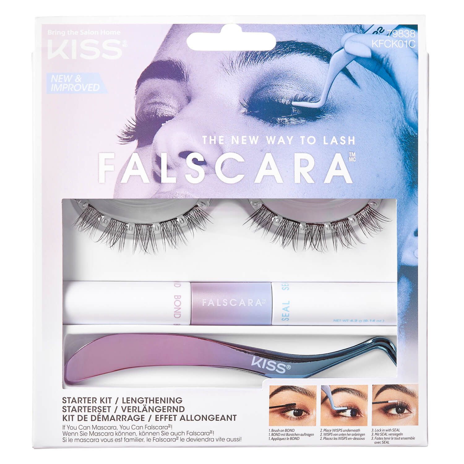 Kiss Lashes - Falscara Eyelash Starter Kit Lengthening
