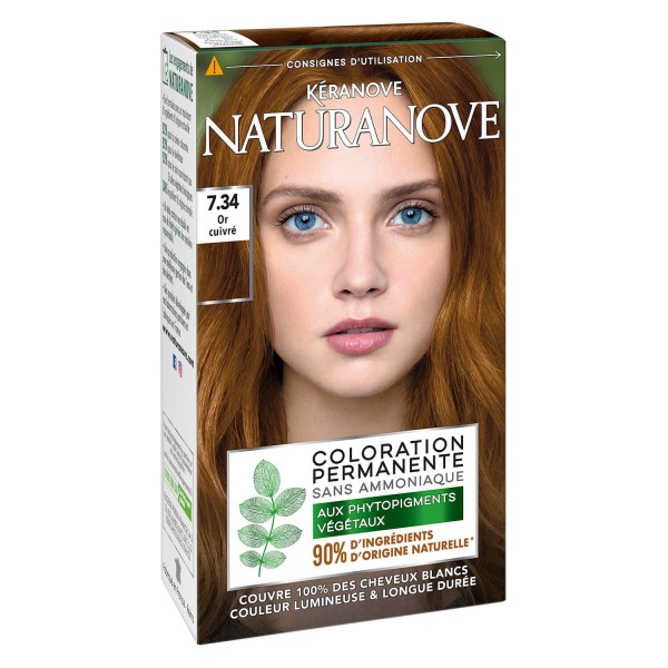 Image of Naturanove - Dauerhafte Haarfarbe Kupfergold 7.34
