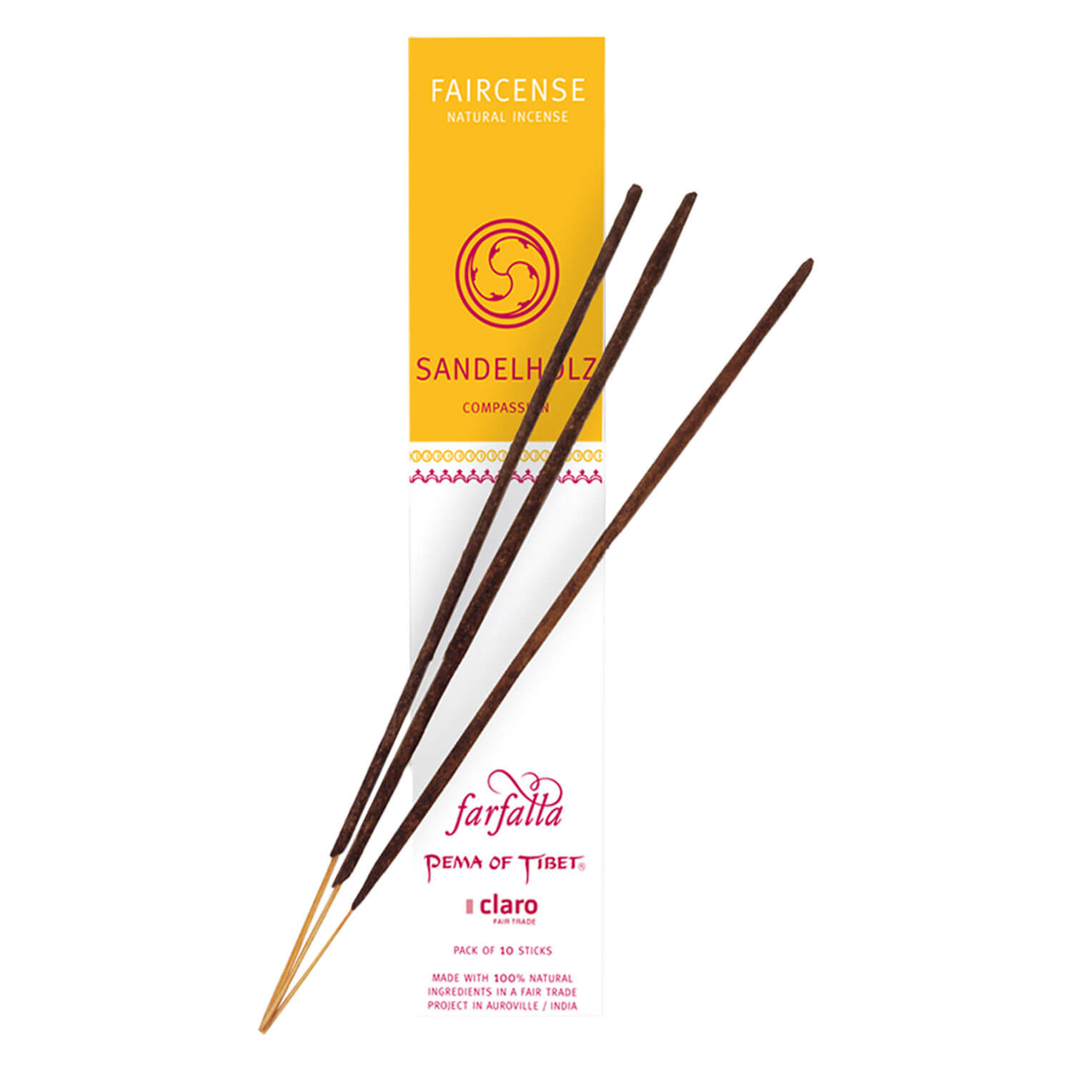 Farfalla Räucherstäbchen – Sandelholz/Compassion – Faircense Räucherstäbchen 1x