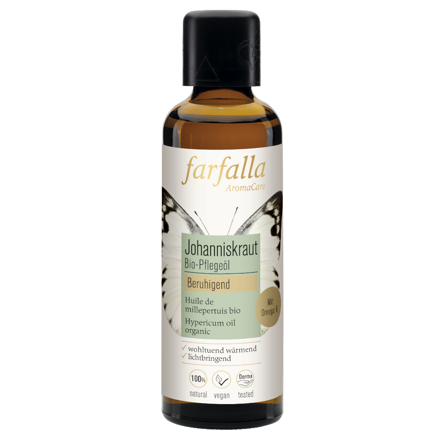 Farfalla Bio-Pflegeöl - Johanniskraut Bio-Pflegeöl Beruhigend 75ml