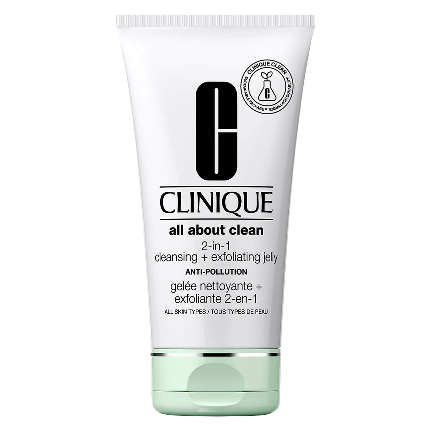 Clinique All About Clean – 2-In-1 Cleansing + Exfoliating Jelly Anti-Pollution 150ml