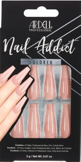 Ardell Nail Addict – Colored Nude Pink 24x