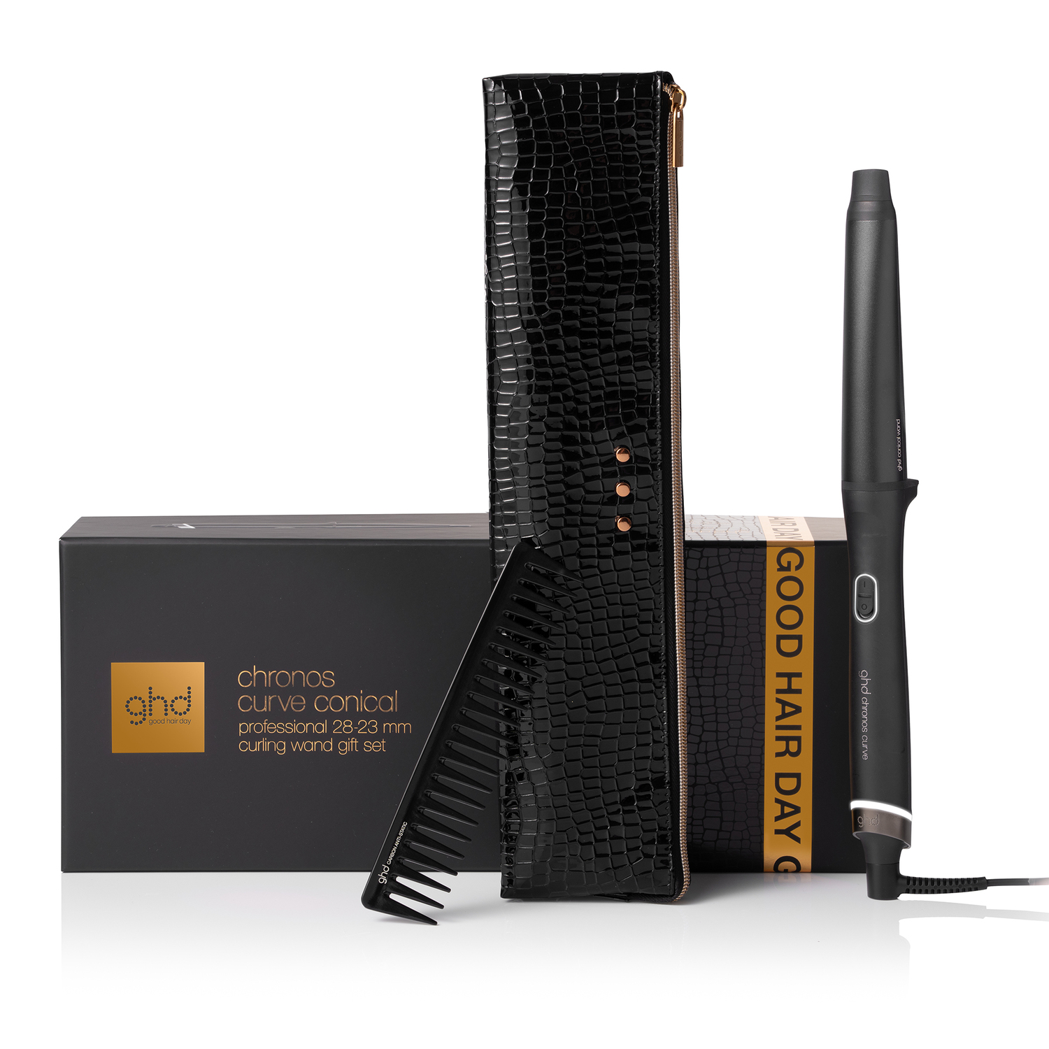 Ghd Cherry Chic Collection – Chronos Curve Conical Wand Gift-Set Black 1x