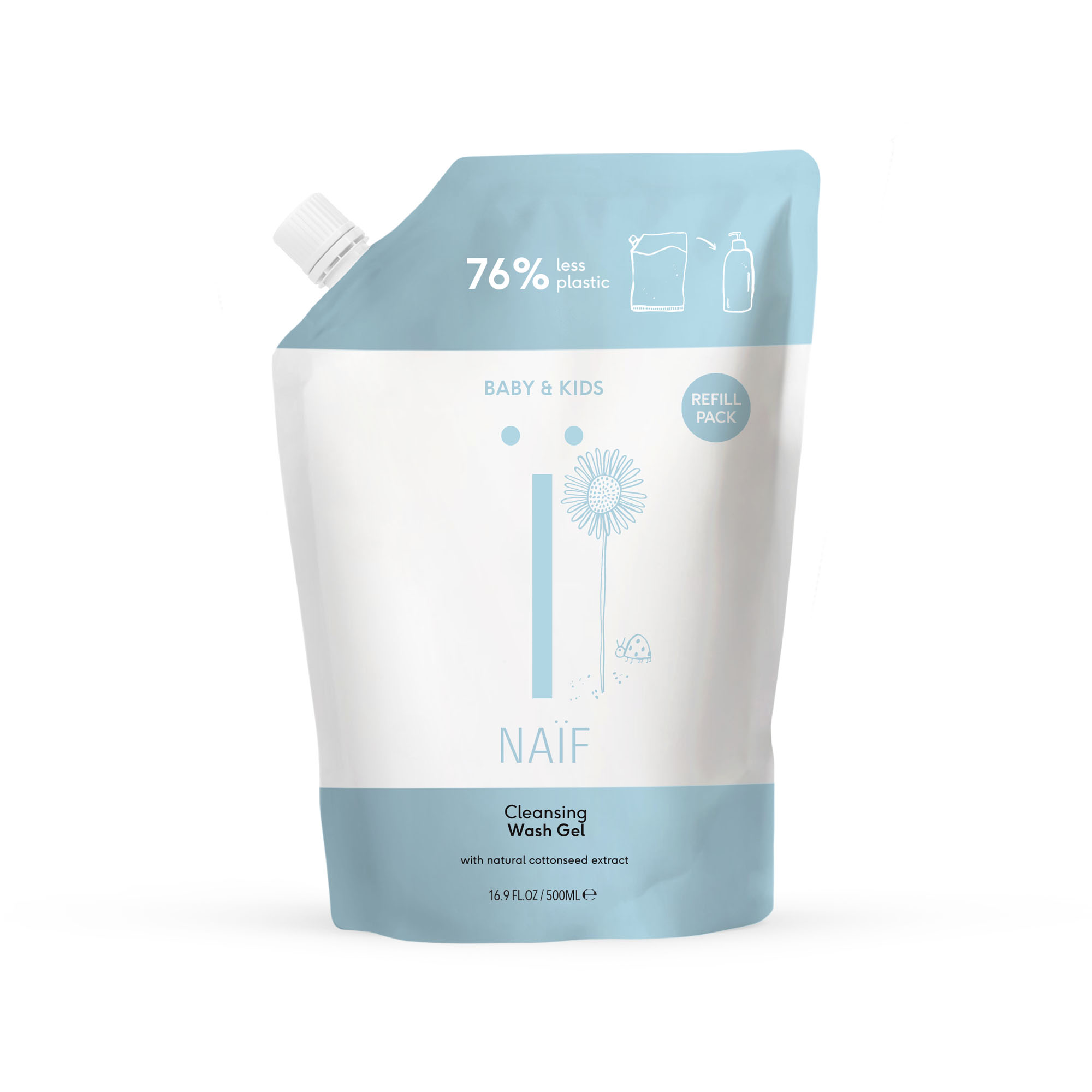 Naïf Naif – Baby & Kids Cleansing Wash Gel Refill 500ml