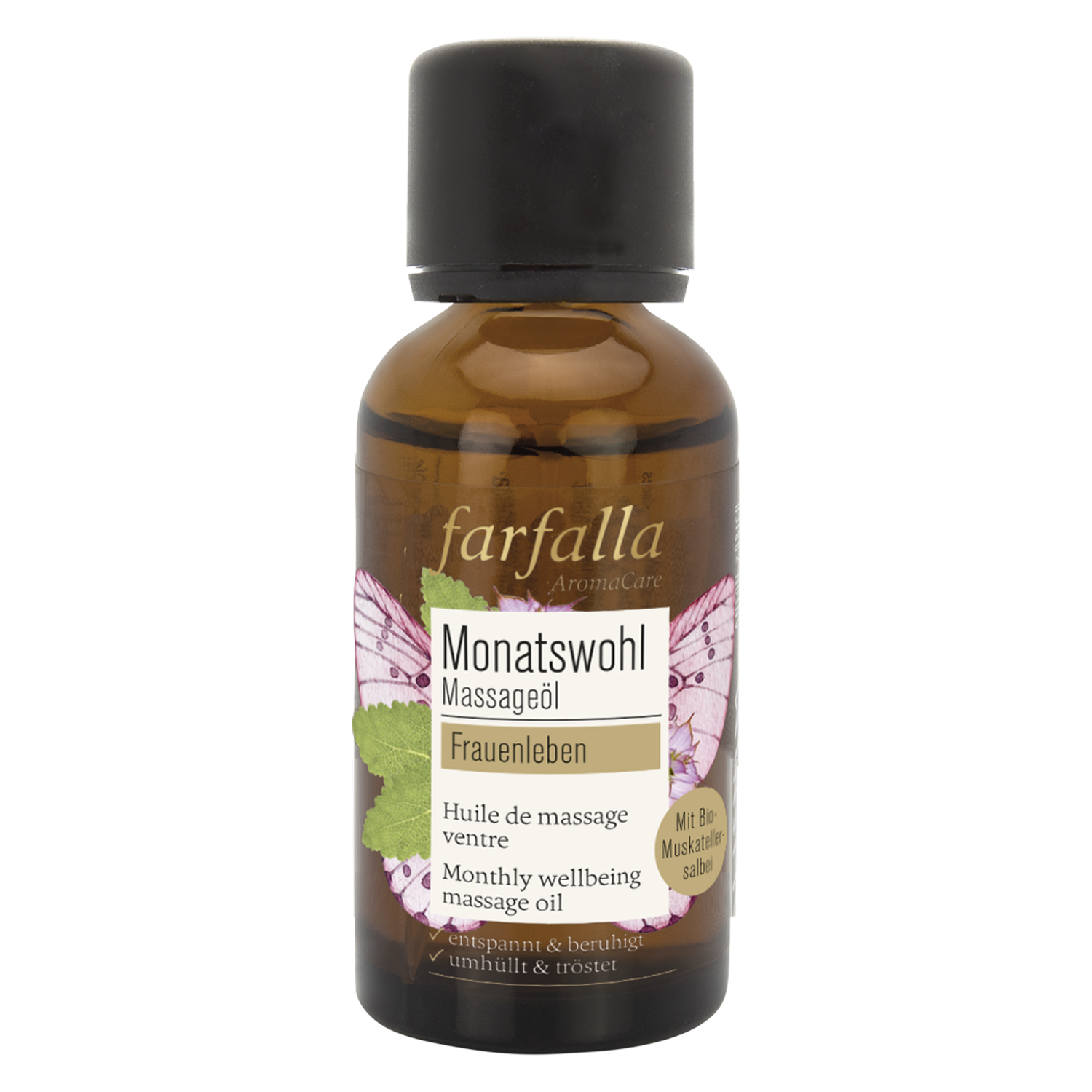 Farfalla Frauenleben – Muskatellersalbei Monatswohl Massageöl 30ml