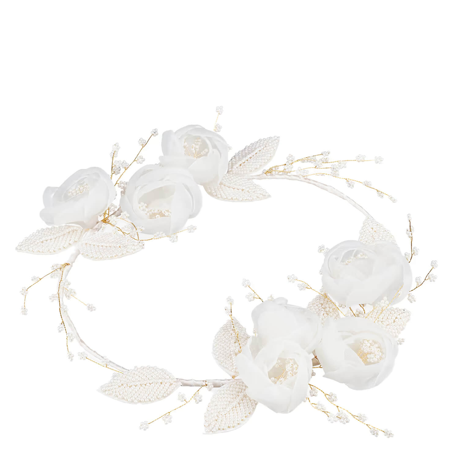 Trisa Celebride Haarkranz Stoffblumen & Perlen 1x