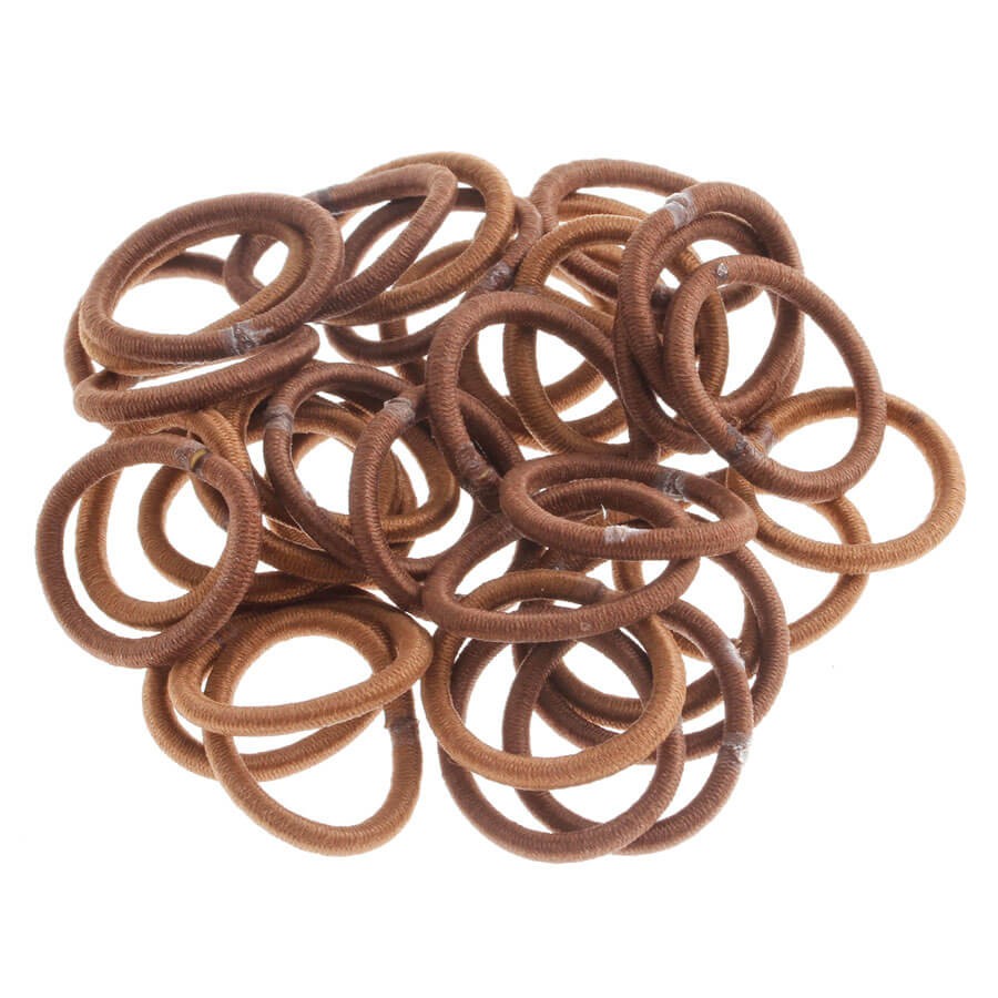 DailyGO - Mini-Haargummi braun ohne Metallverschluss