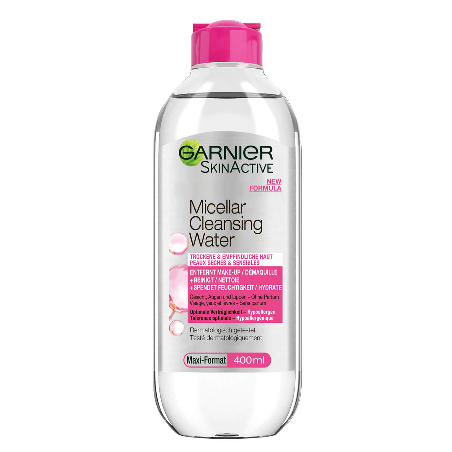 Garnier Skinactive Face – Mizellen Reinigungswasser Für Trockene & Empfindliche Haut 400ml