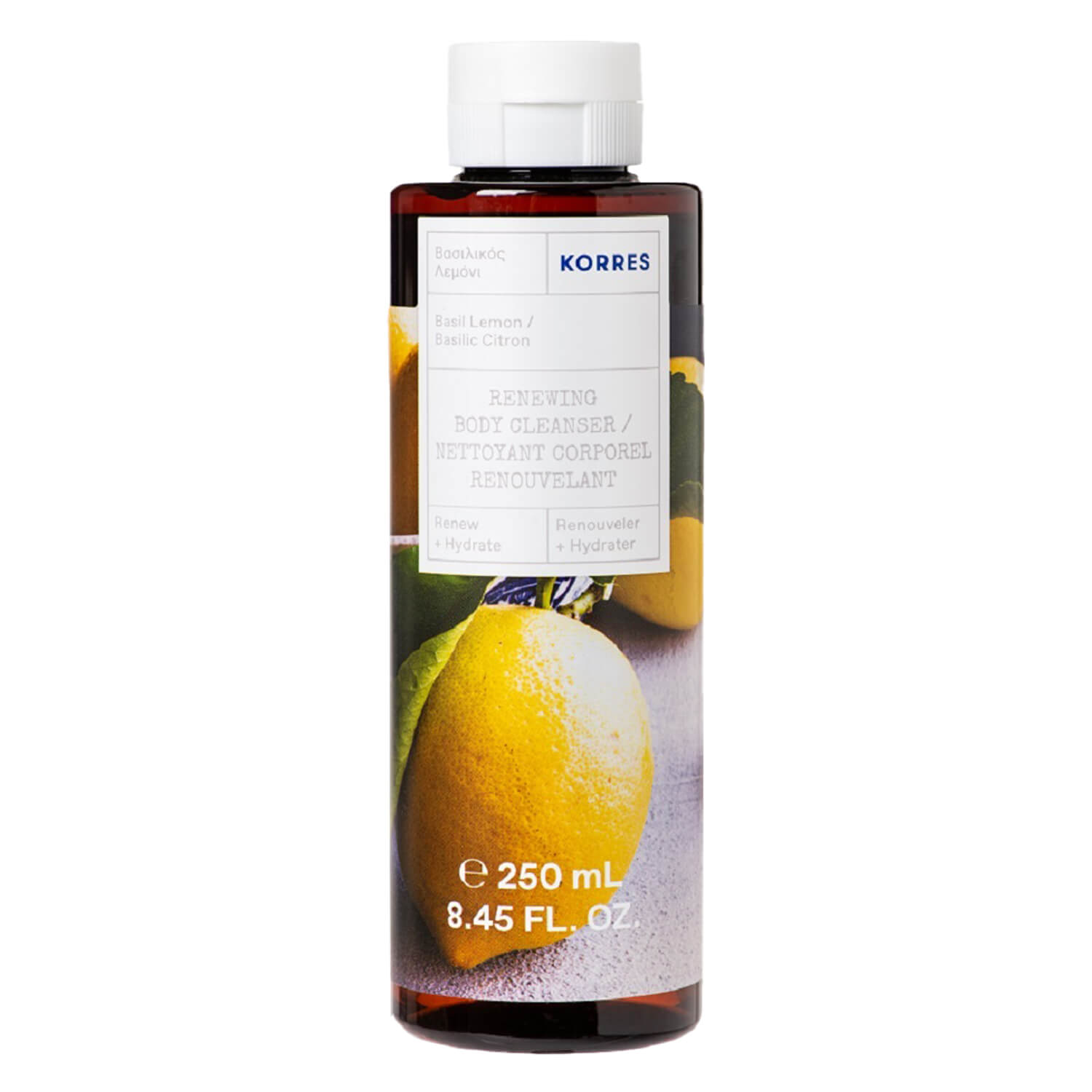 Korres Care – Basil Lemon Renewing Body Cleanser 250ml