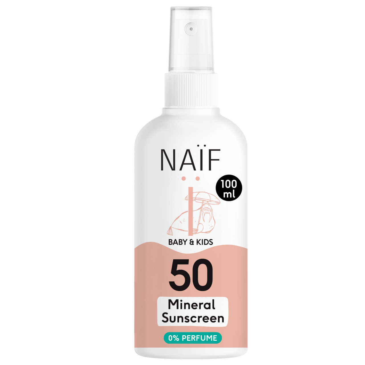 Naif - Mineral Sun Spray SPF50 No Perfume Baby & KIDs