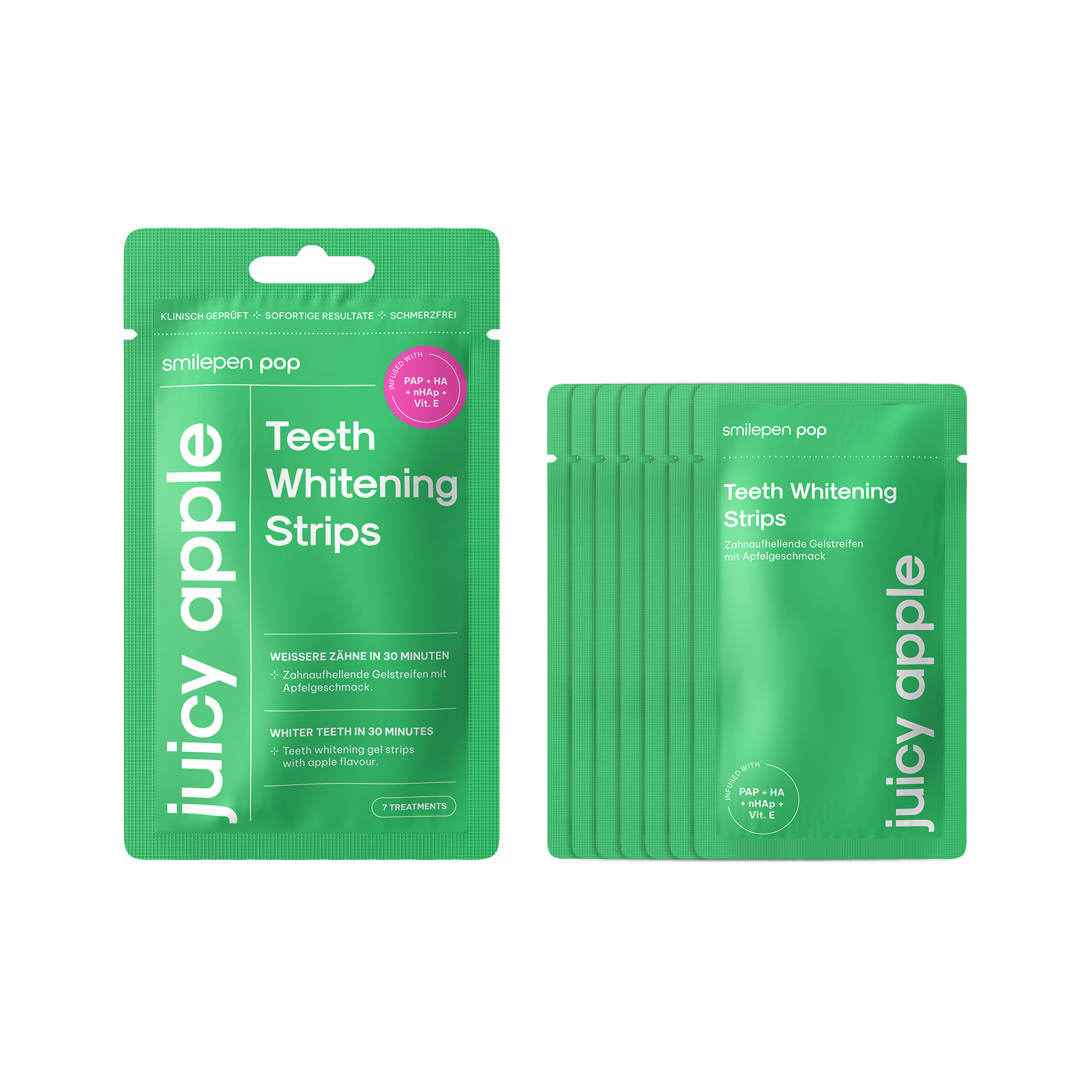 Smilepen Pop - Juicy Apple Whitening Strips 7x2x