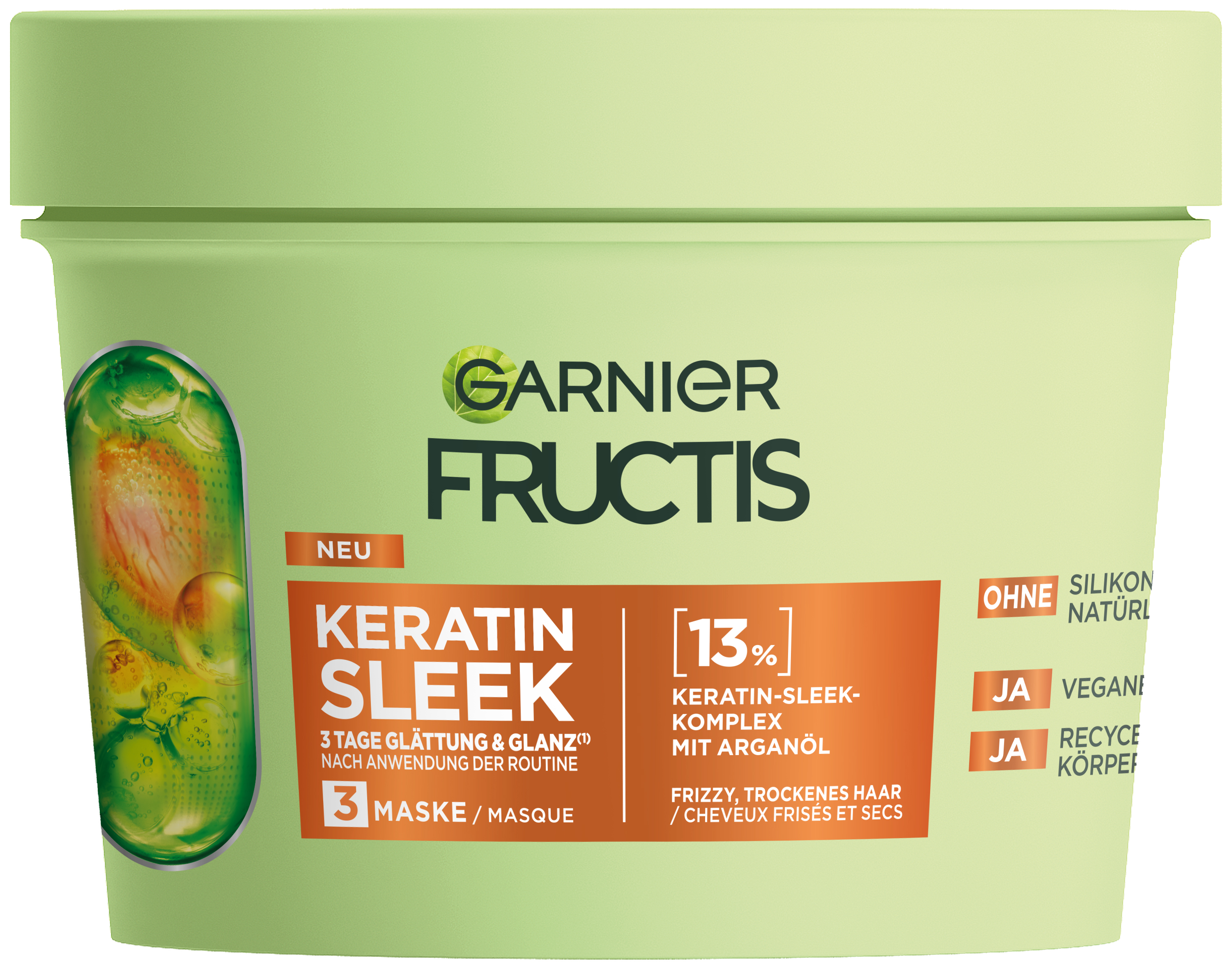 Garnier Fructis Sleek - Keratin Sleek Maske 370ml