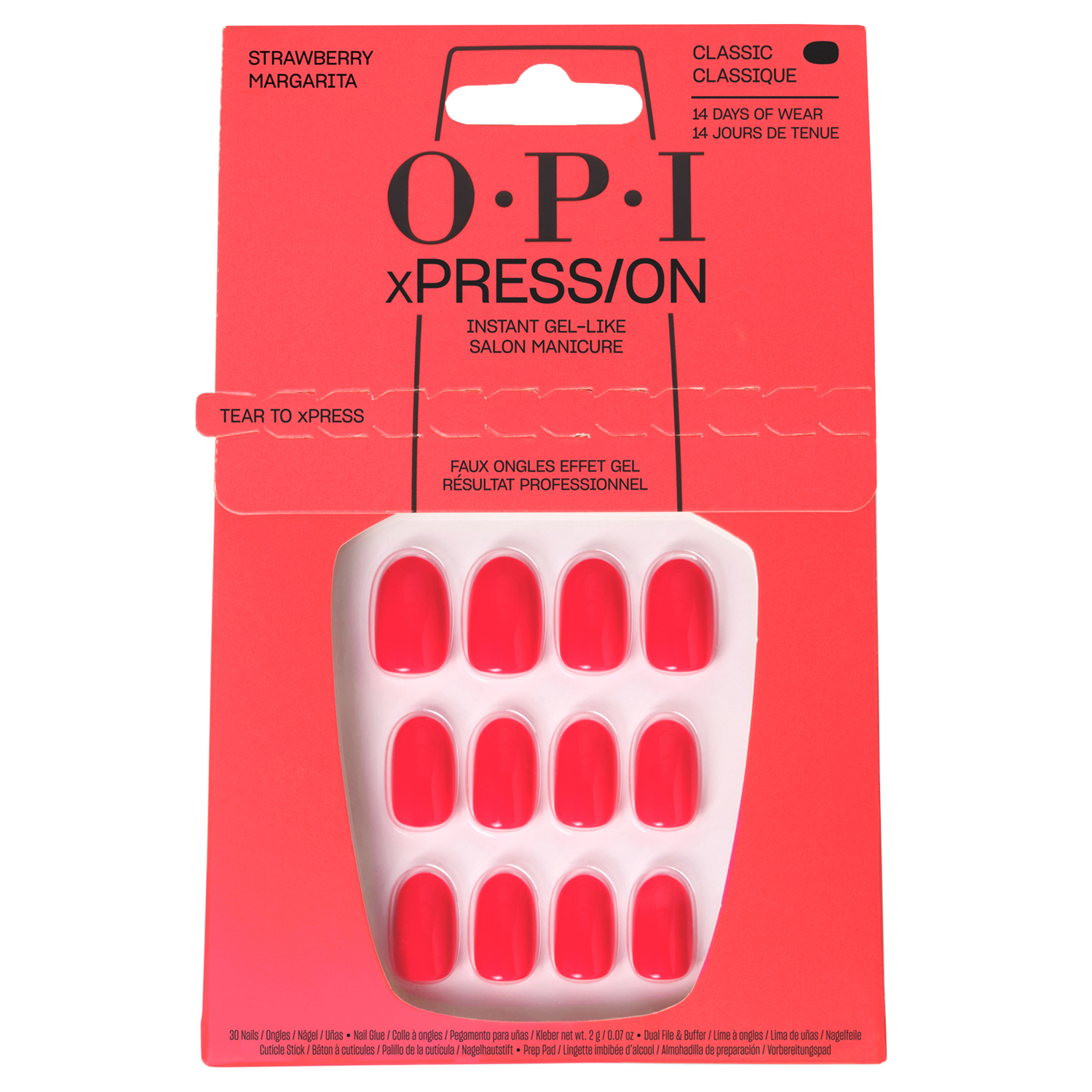 Opi Xpress/On – Strawberry Margarita Press-On Nails 1x
