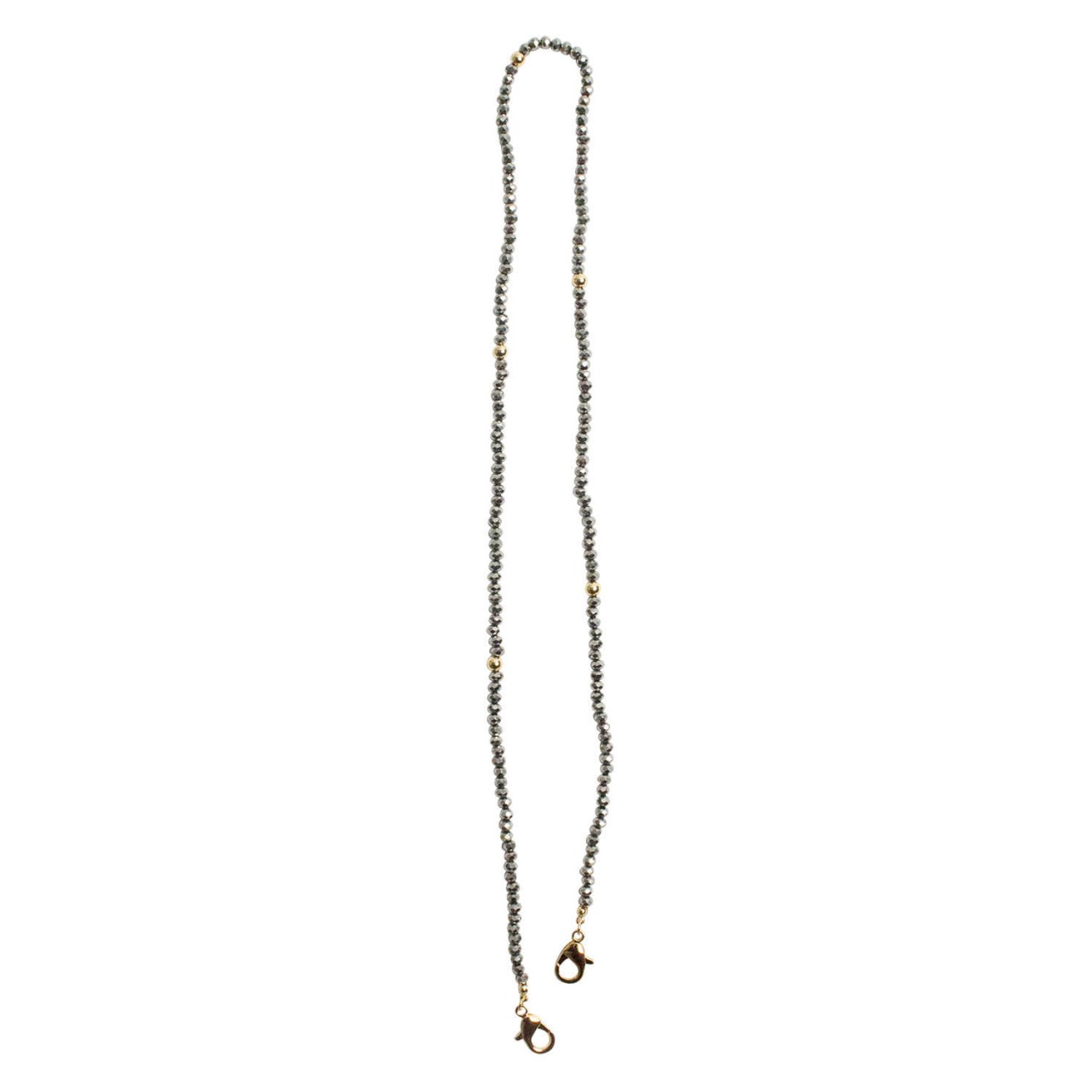 NEQI - Face Mask Chain Grey Pearls