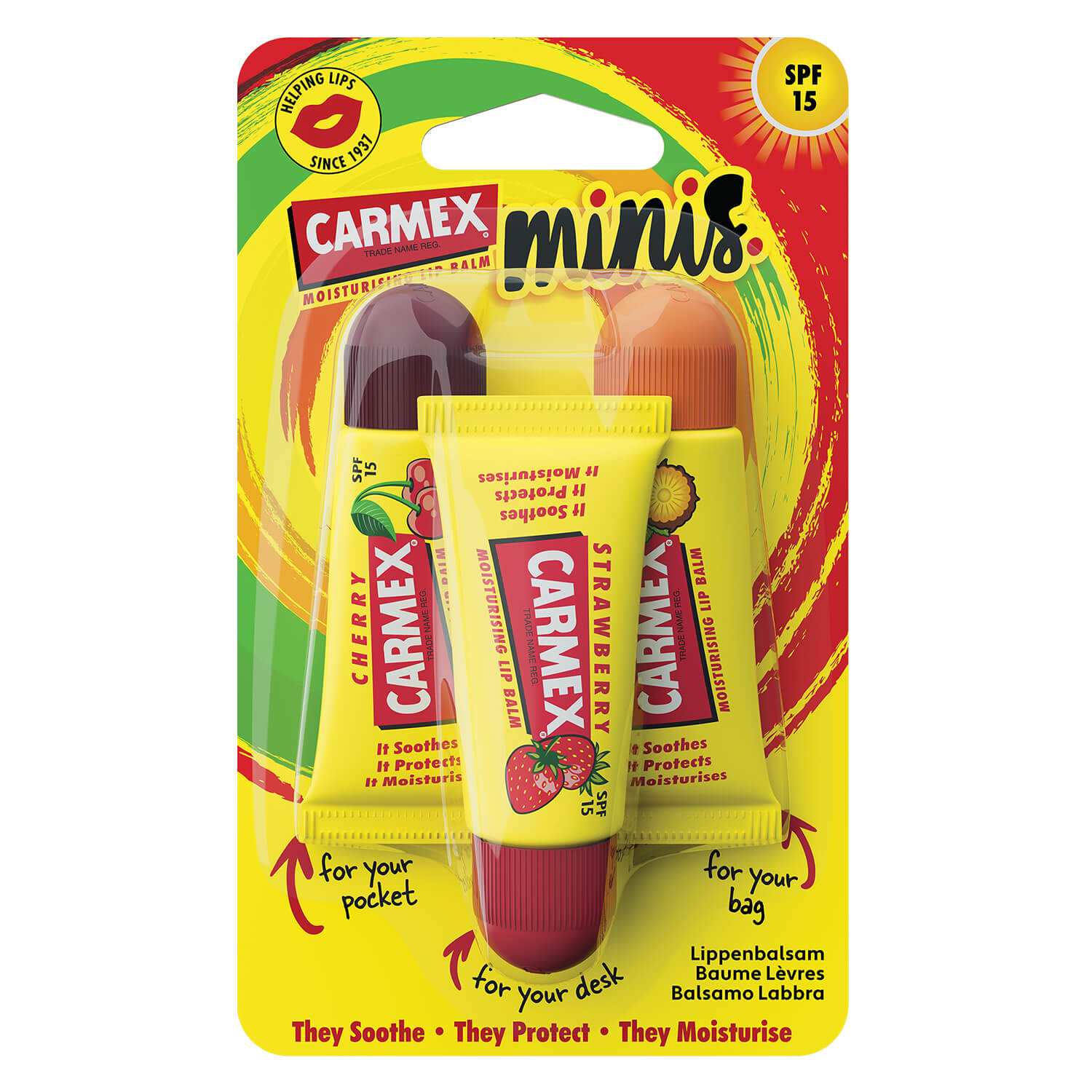 Carmex - Minis Squeeze Tube 3x5g