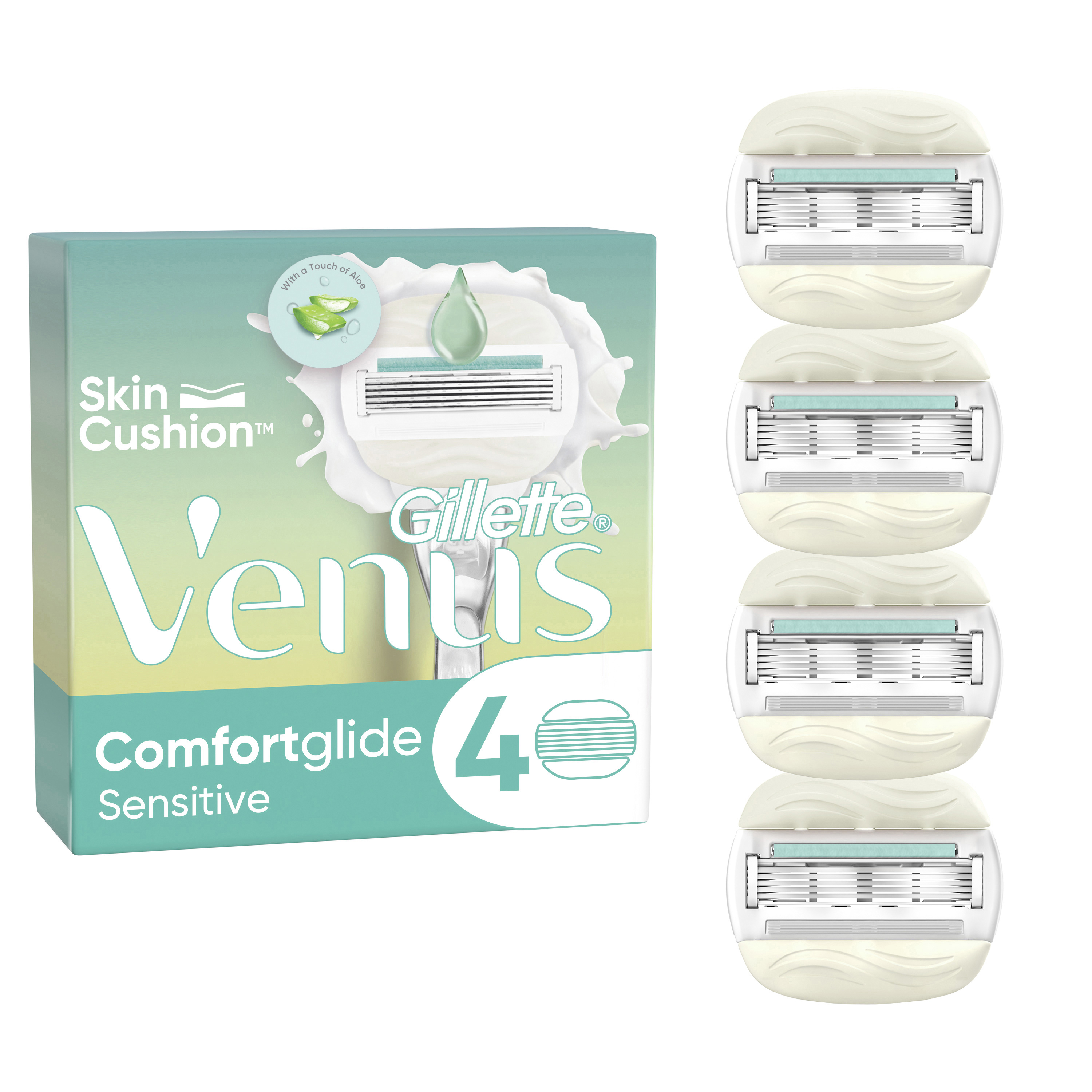 Gillette Venus Gillette - Comfortglide Sensitive Systemklingen 4er 4stk