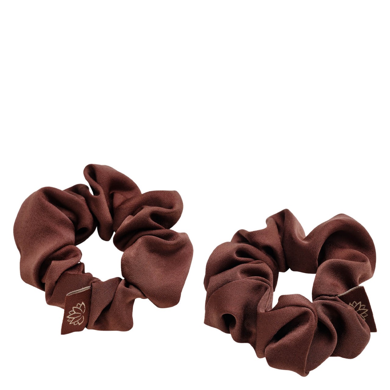 TRISA Hair - ECO Scrunchie en satin marron