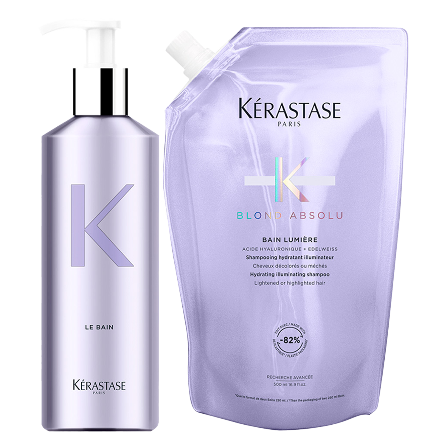 Kérastase Blond Absolu – Bain Lumière Refill + Aluminium Flasche Duo