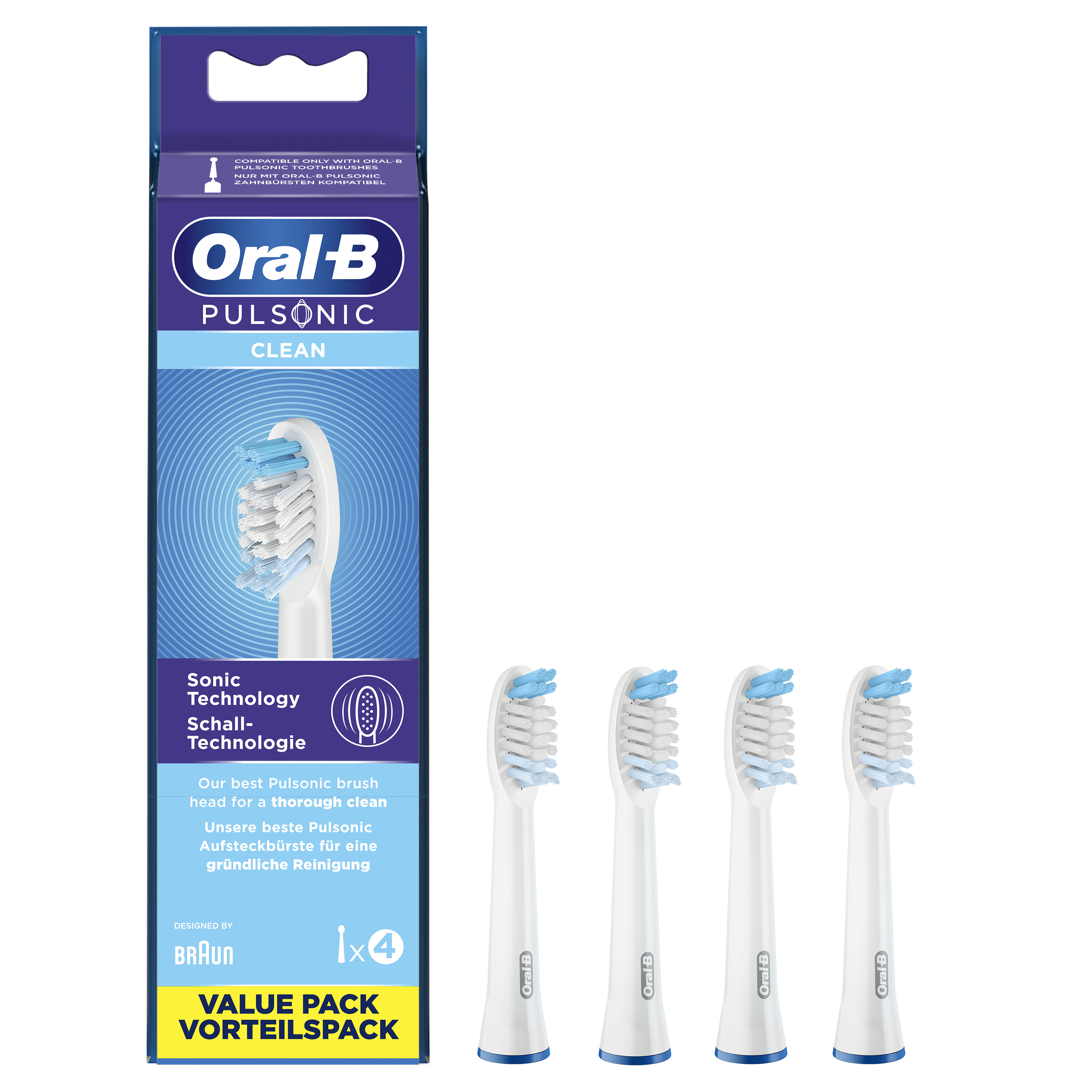Oral B - Aufsteckbürsten Pulsonic Clean 4er 4stk