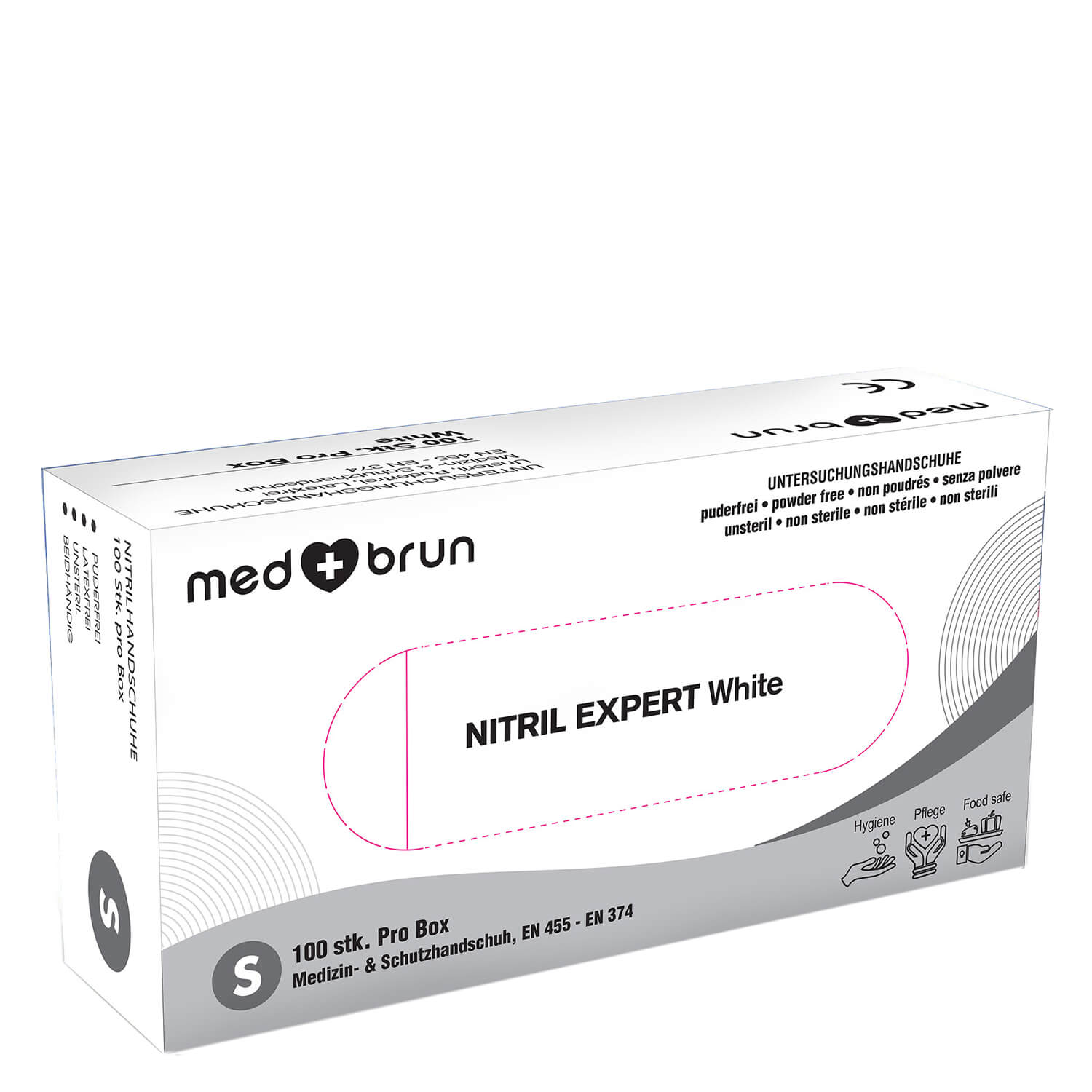 Medbrun - Nitril Handschuhe Expert White M