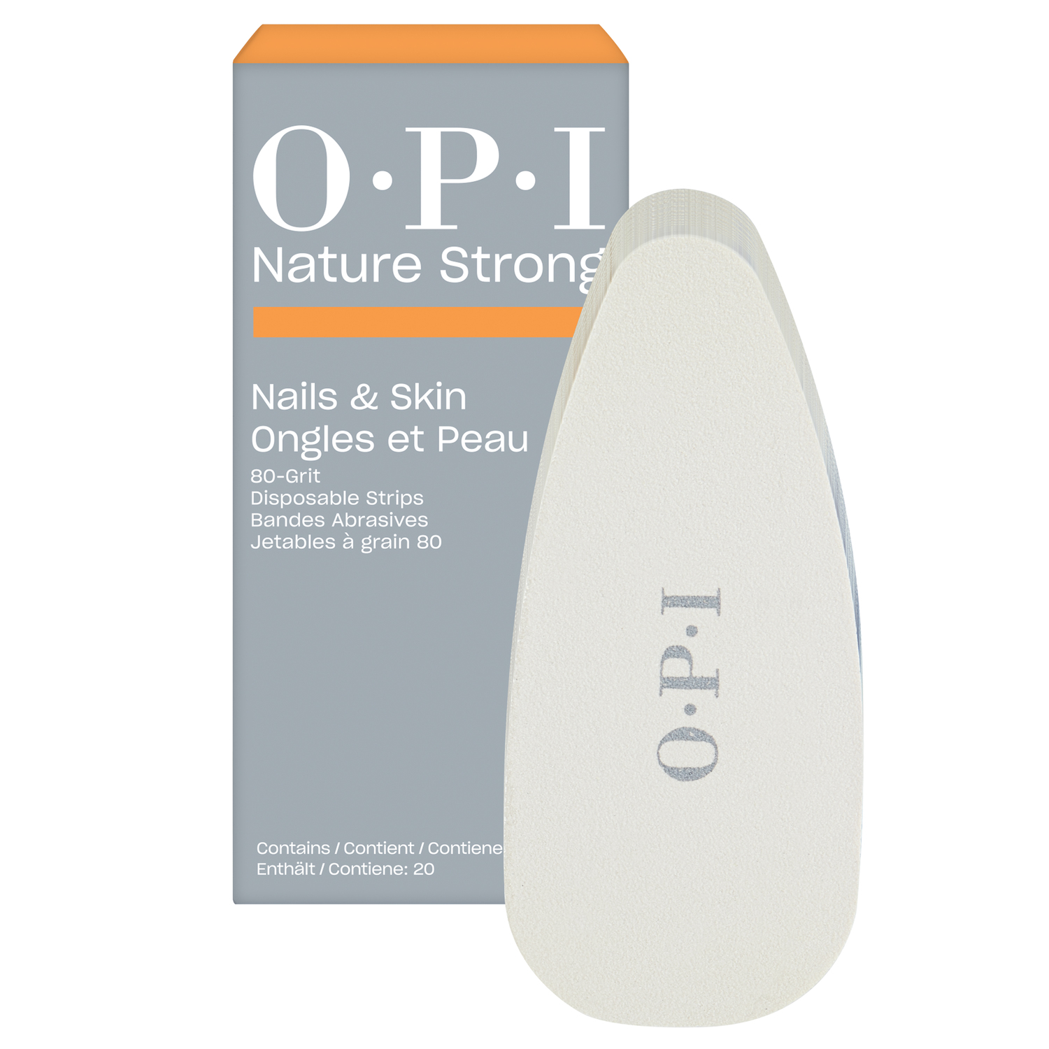 Opi Nature Strong Nails & Skin - Disposable Strips 80 Grit 20x