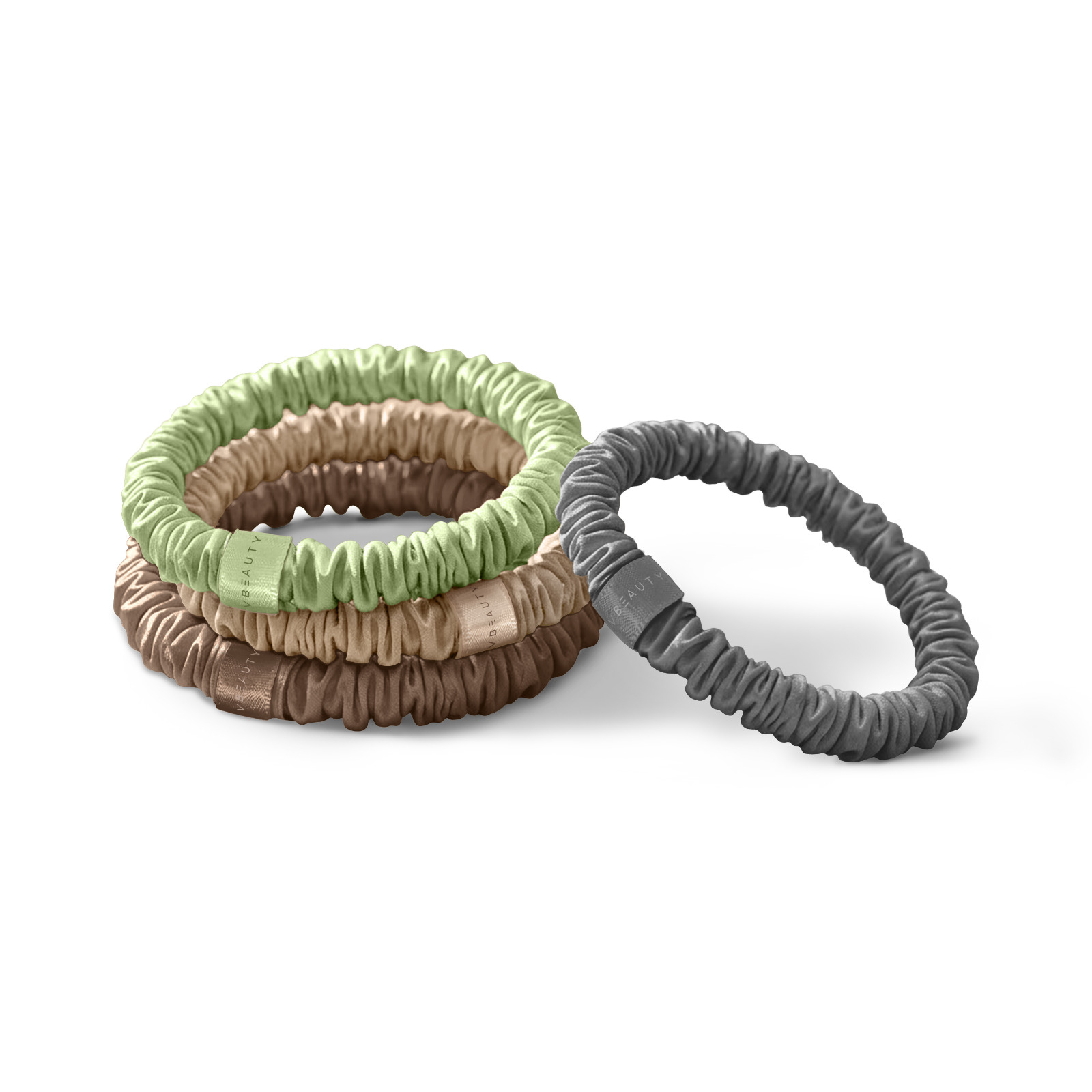 Vbeauty Tools - Seiden Scrunchie Skinny-Set Woodland 4x