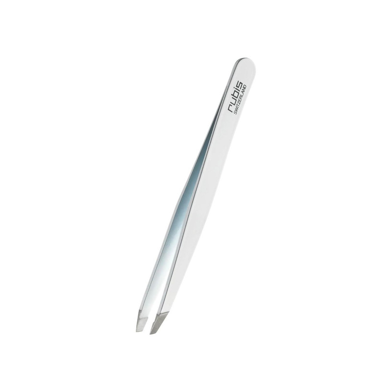 Rubis – Pinzette Schräg Weiss Inox 1stk