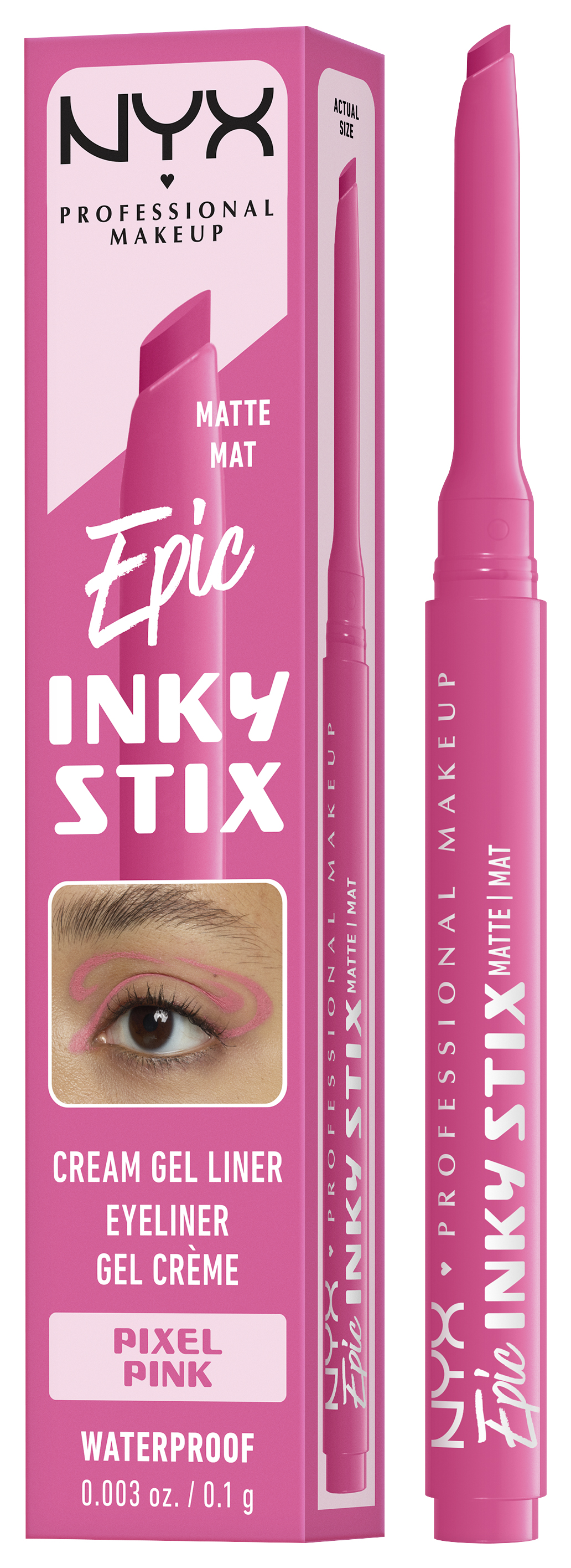 Nyx Professional Makeup Nyx Liner - Epic Inky Stix Cream Gel Eyeliner Waterproof Pixel 0,1g