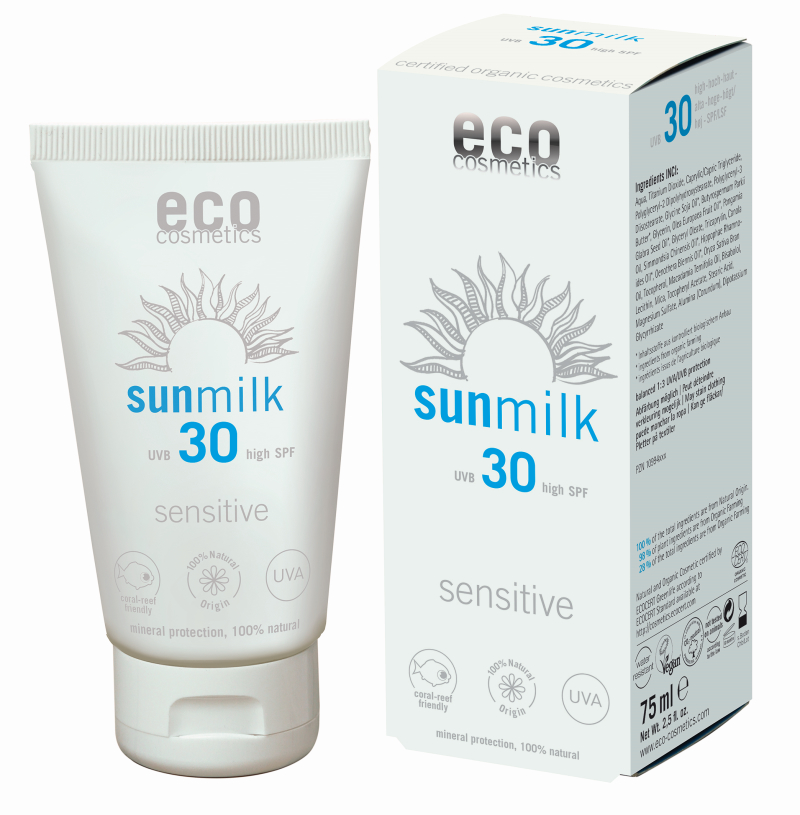 Eco Cosmetics - Sonnenmilch Sensitiv Lsf30 75ml