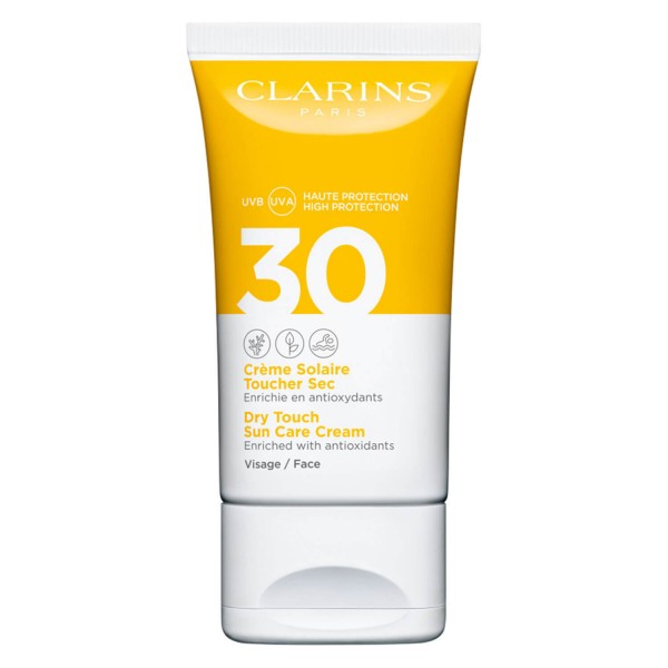 Image of Clarins Sun - Crème Solaire Toucher Sec Visage SPF30