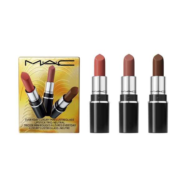 M·a·c Specials – Everyday Luxury Mini Lustreglass Lipstick Trio Neutral 1x