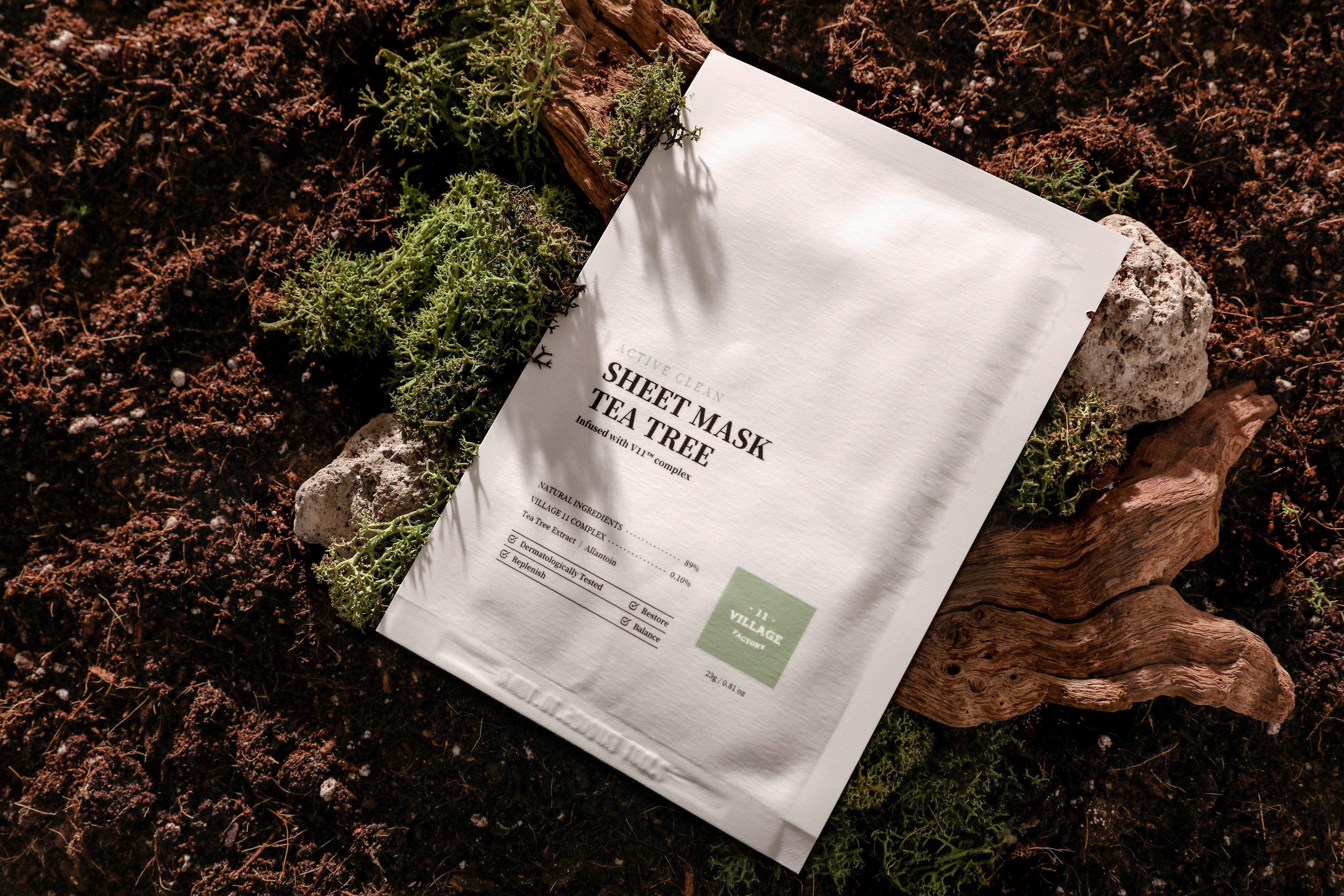 11 Village Factory Active Clean – Sheet Mask Tea Tree 23g