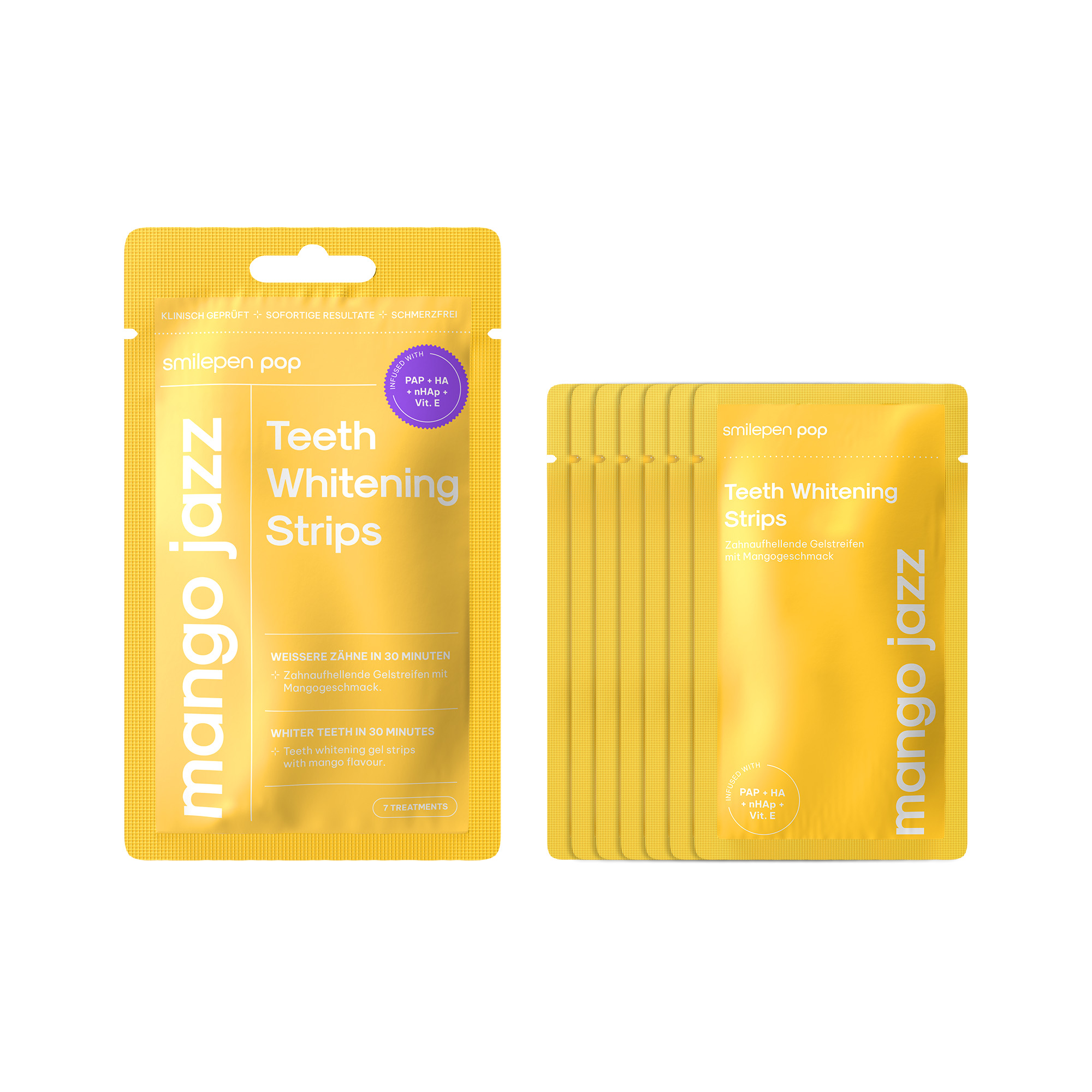 Smilepen Pop - Mango Jazz Whitening Strips 7x2x