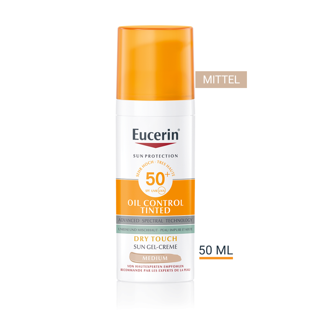 Eucerin - SUN Face Oil Control Gel-Crème teintée medium SPF 50+