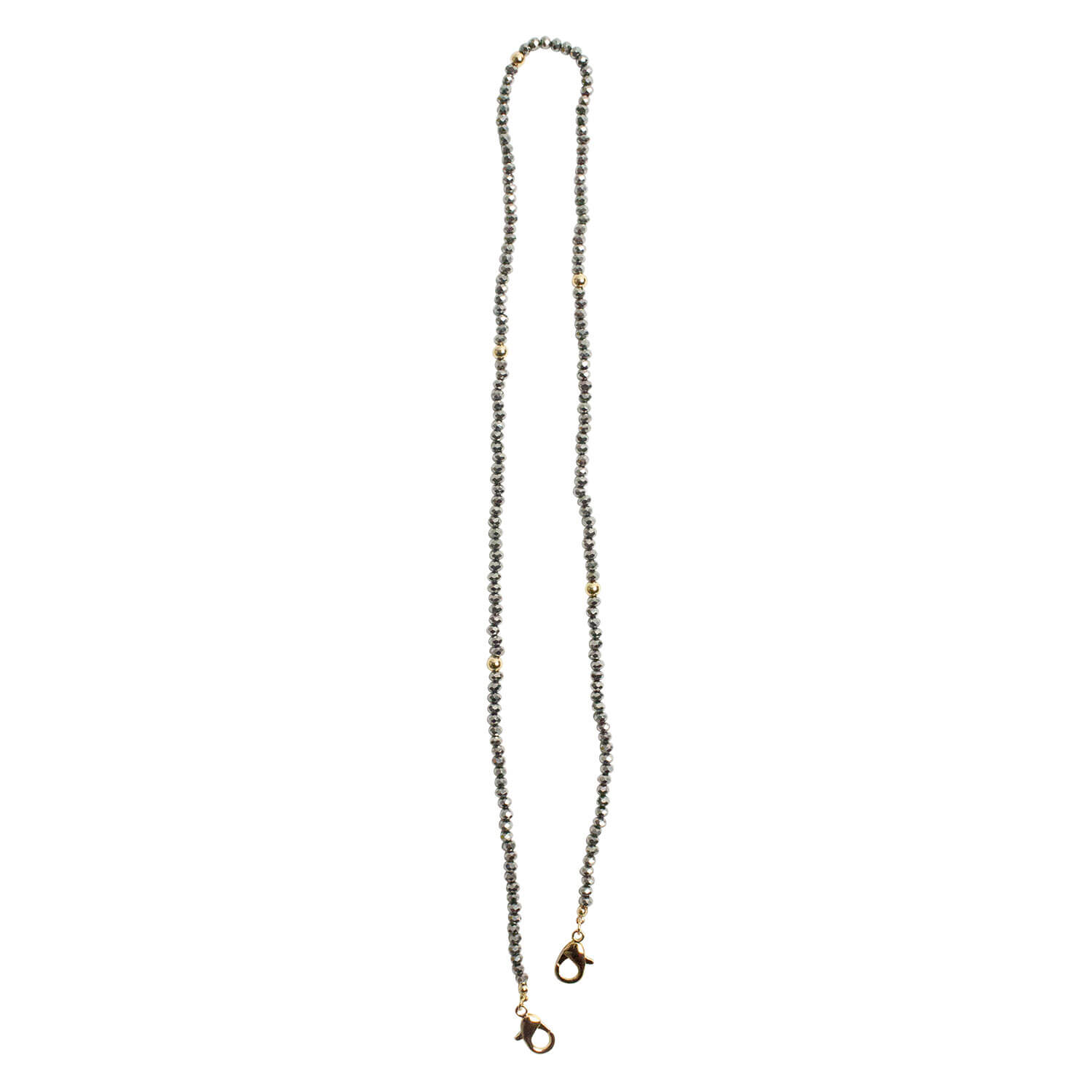 Neqi – Face Mask Chain Grey Pearls