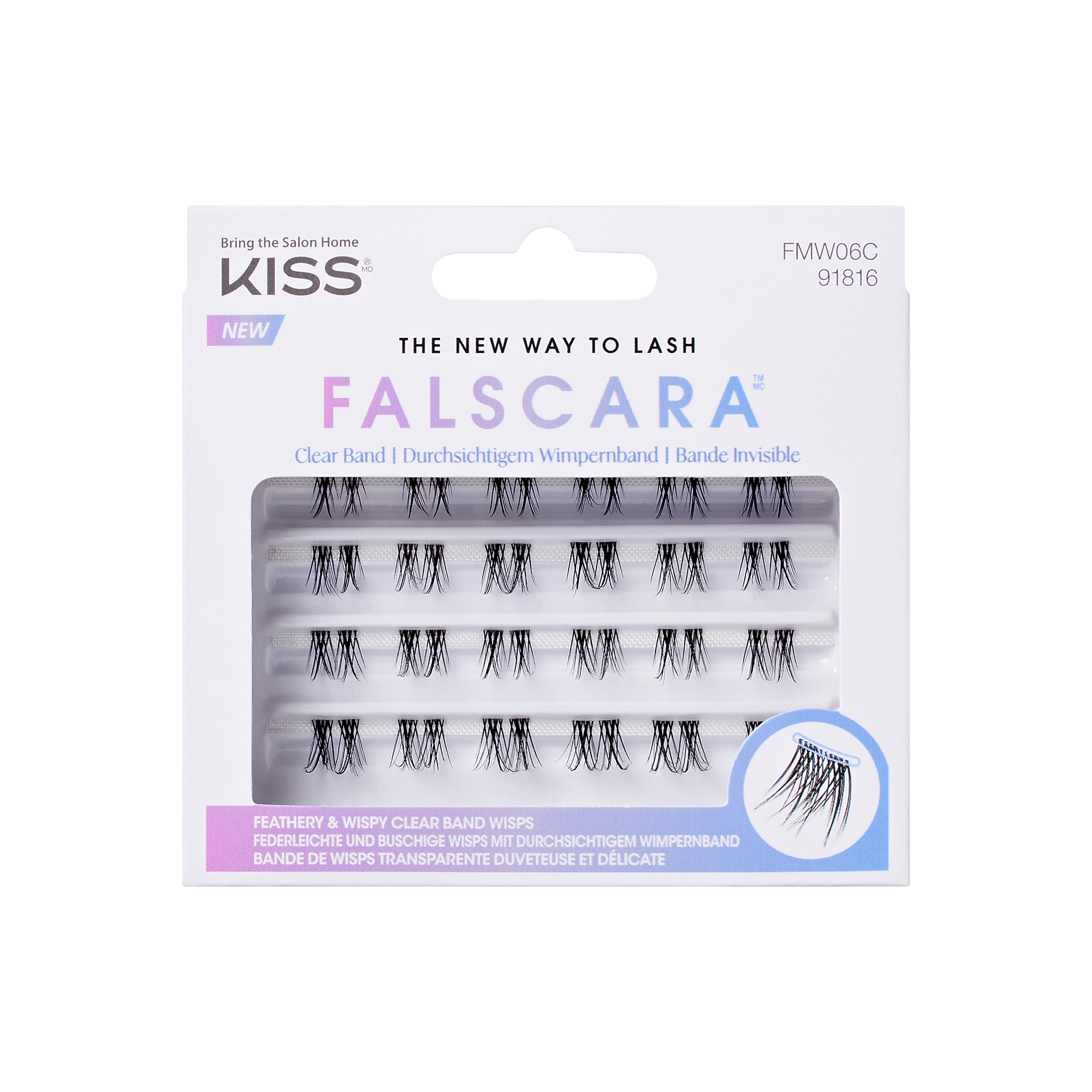 Kiss Lashes - Ks Falscara Multipack - Clear Band 1stk