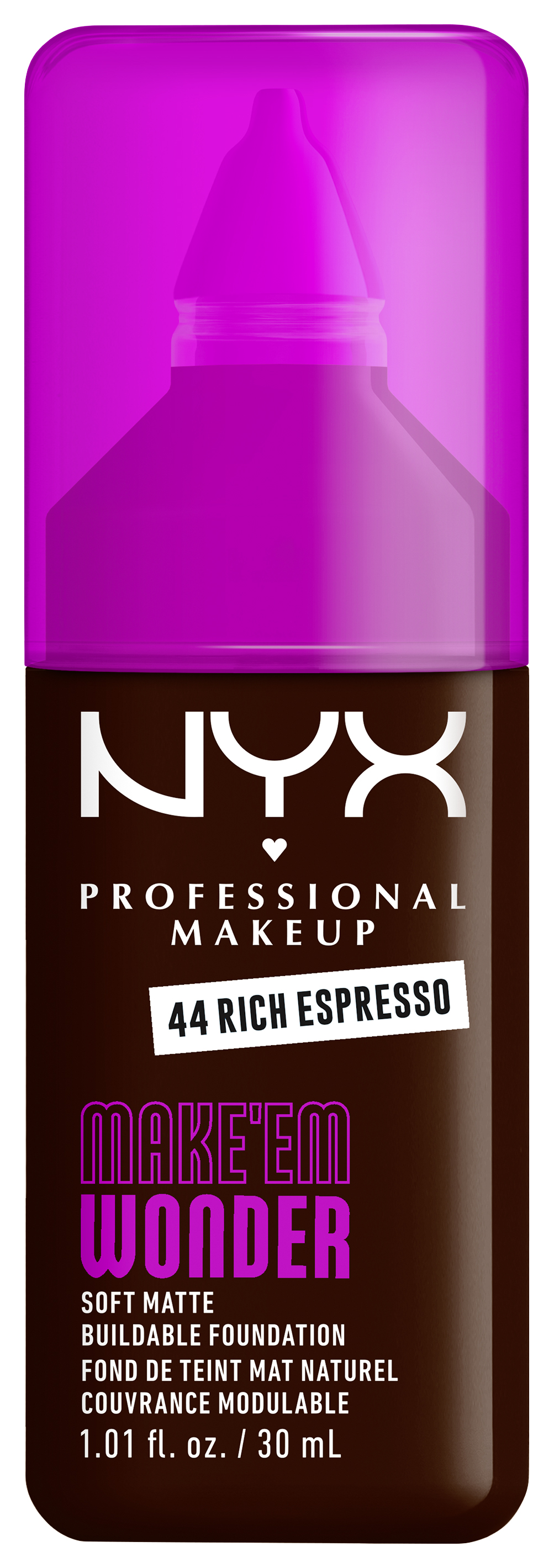 Nyx Professional Makeup Make 'em Wonder - Foundation 44 Rich Espresso 30ml