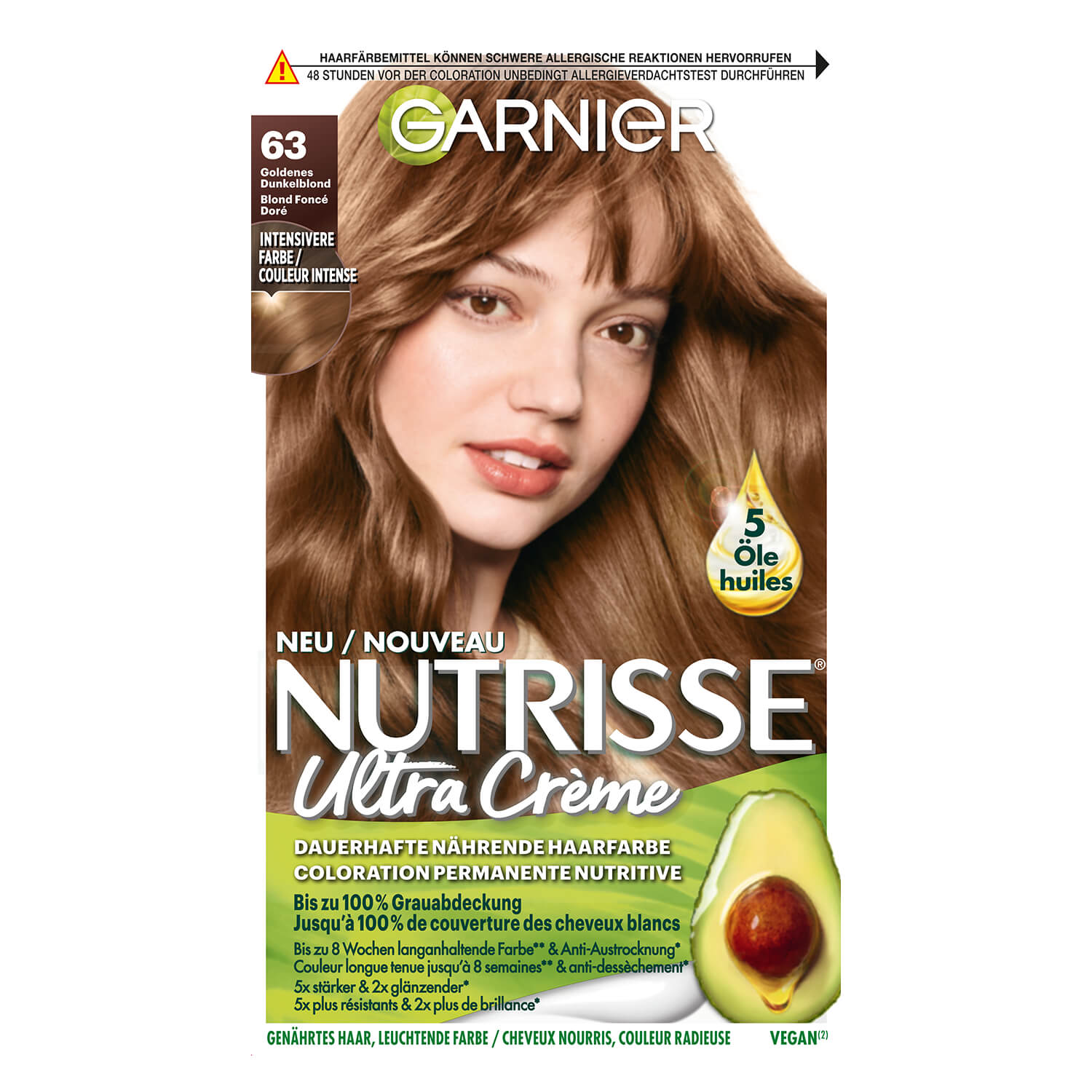 Garnier Nutrisse – 63 Goldenes Dunkelblond 1x