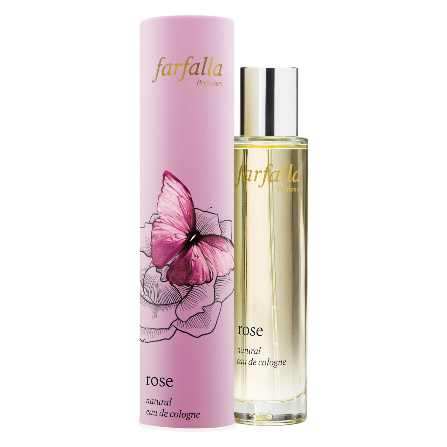 Farfalla Fragrance - Rose Natural Eau De Cologne 50ml