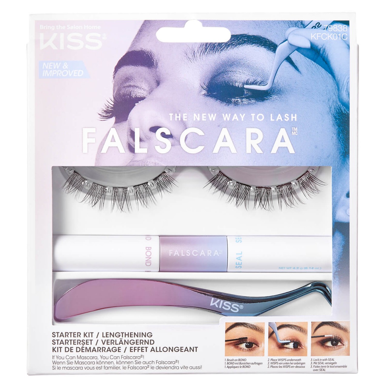 KISS Lashes - Falscara Eyelash Starter Kit Lengthening