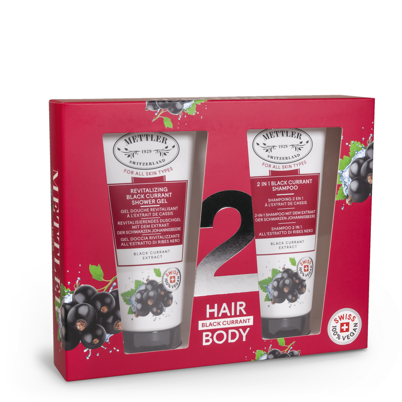 Mettler1929 All Skin Types - Haar & Körperpflegeset Schwarze Johannisbeere 2x200ml