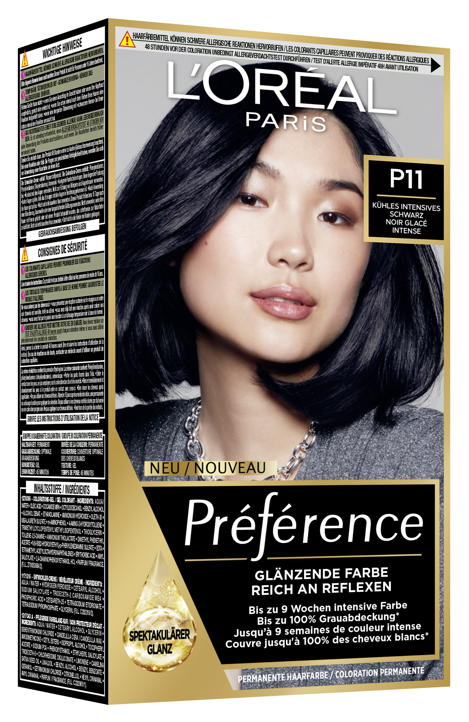 L’oréal Paris L’oreal Preference – Préférence P11 Kühles Intensives Schwarz 1x