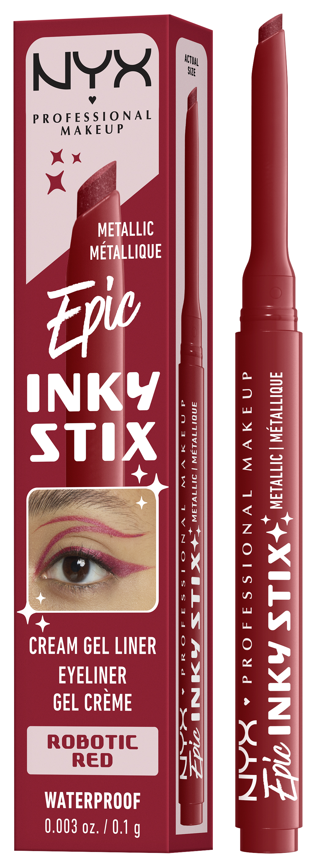 Nyx Professional Makeup Nyx Liner - Epic Inky Stix Cream Gel Eyeliner Waterproof Robotic 0,1g