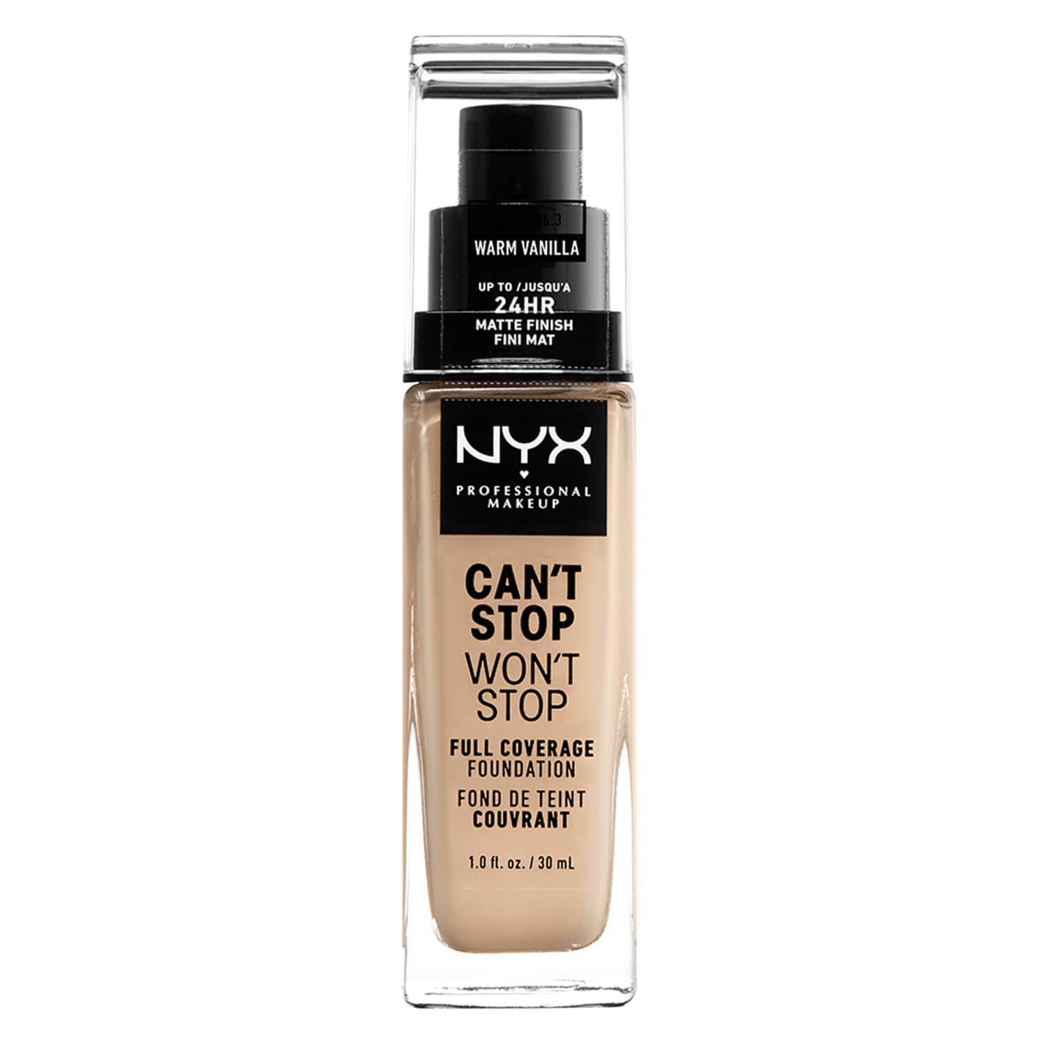 Nyx Professional Makeup Can’t Stop Won’t Stop – Full Coverage Foundation Warm Vanilla 30ml