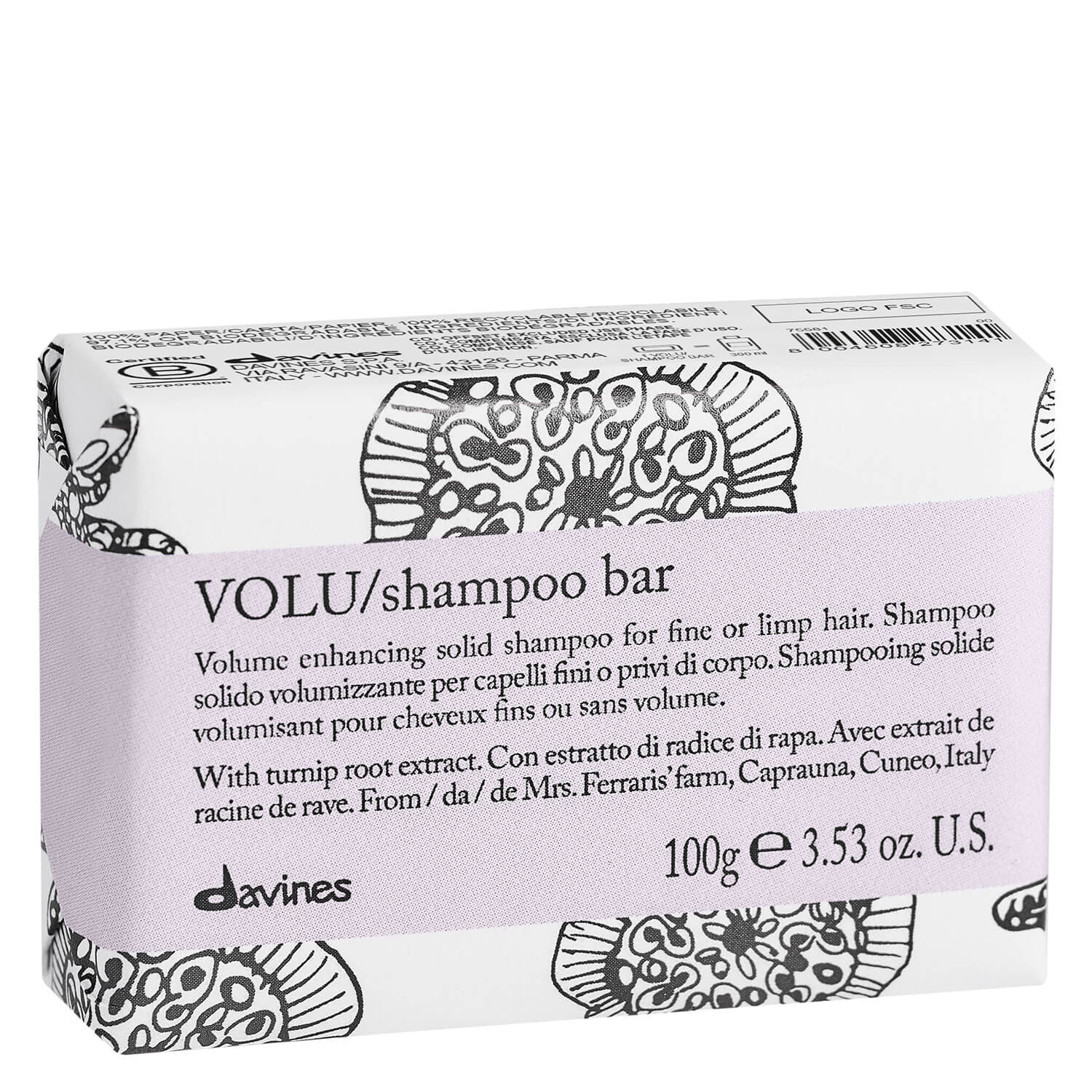 Davines Essential Haircare – Volu Shampoo Bar 100g