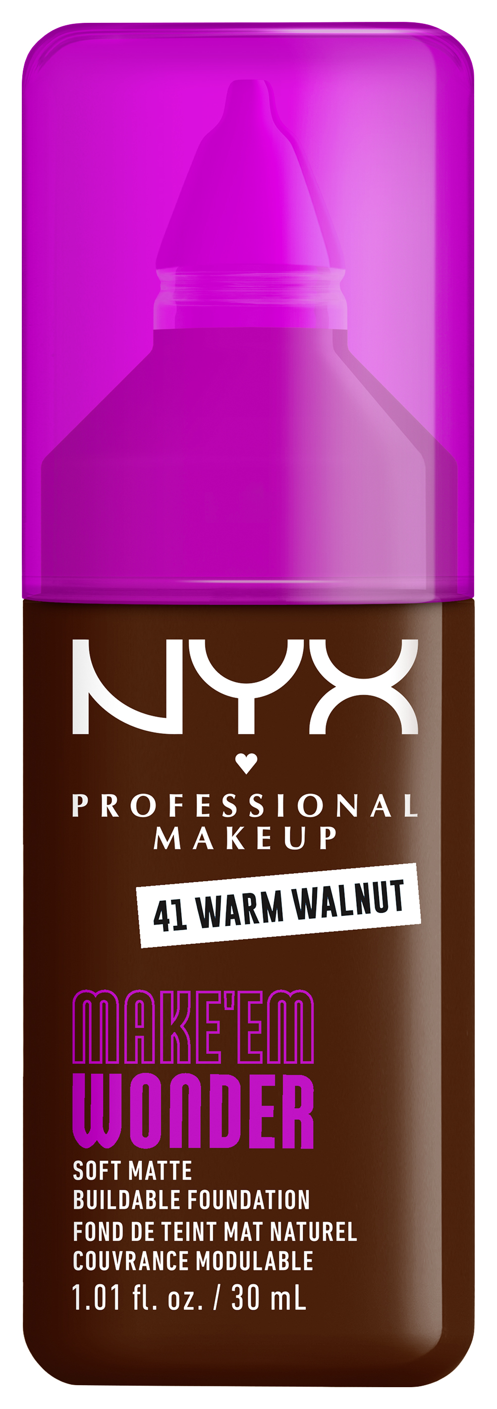 Nyx Professional Makeup Make 'em Wonder - Foundation 40 Warm Walnut 30ml
