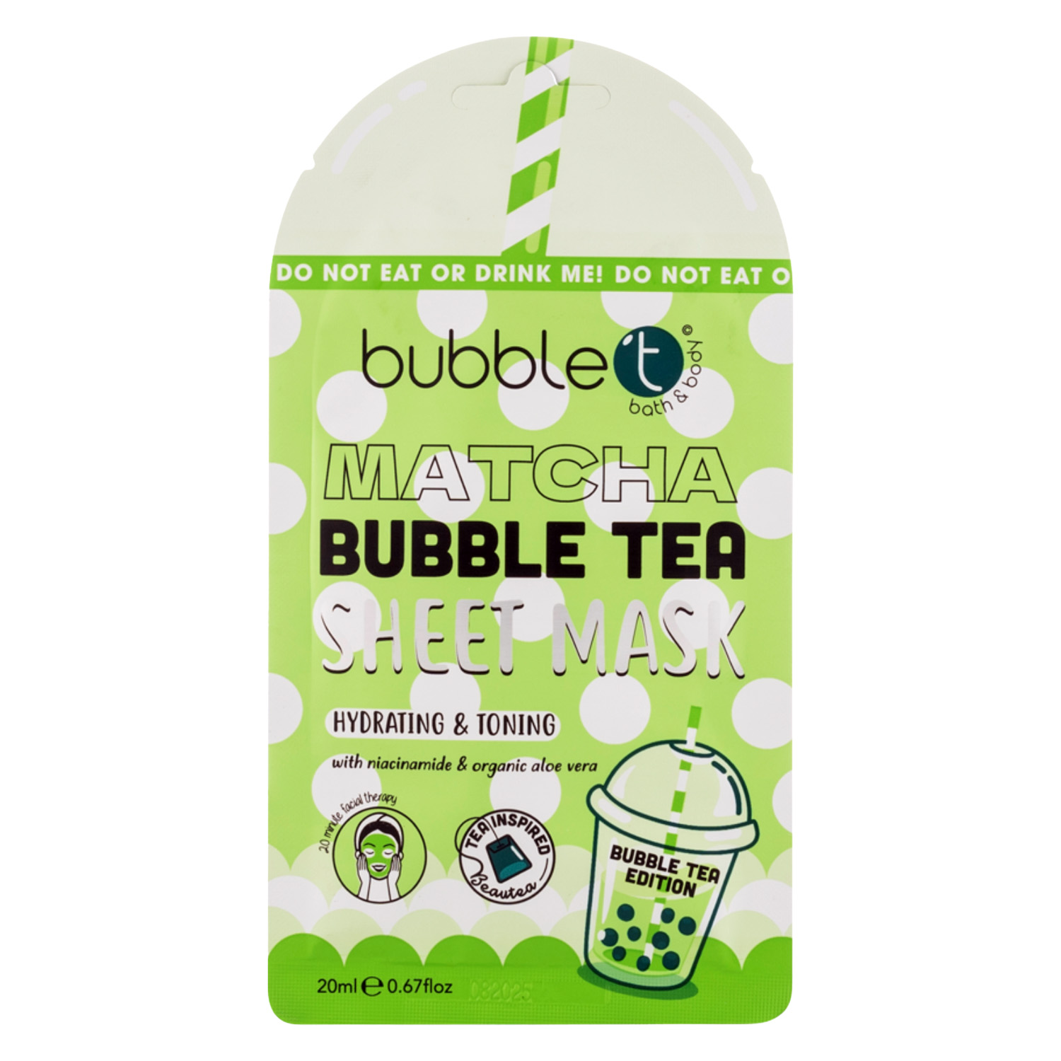 Bubble T – Face Sheet Mask Matcha 1x