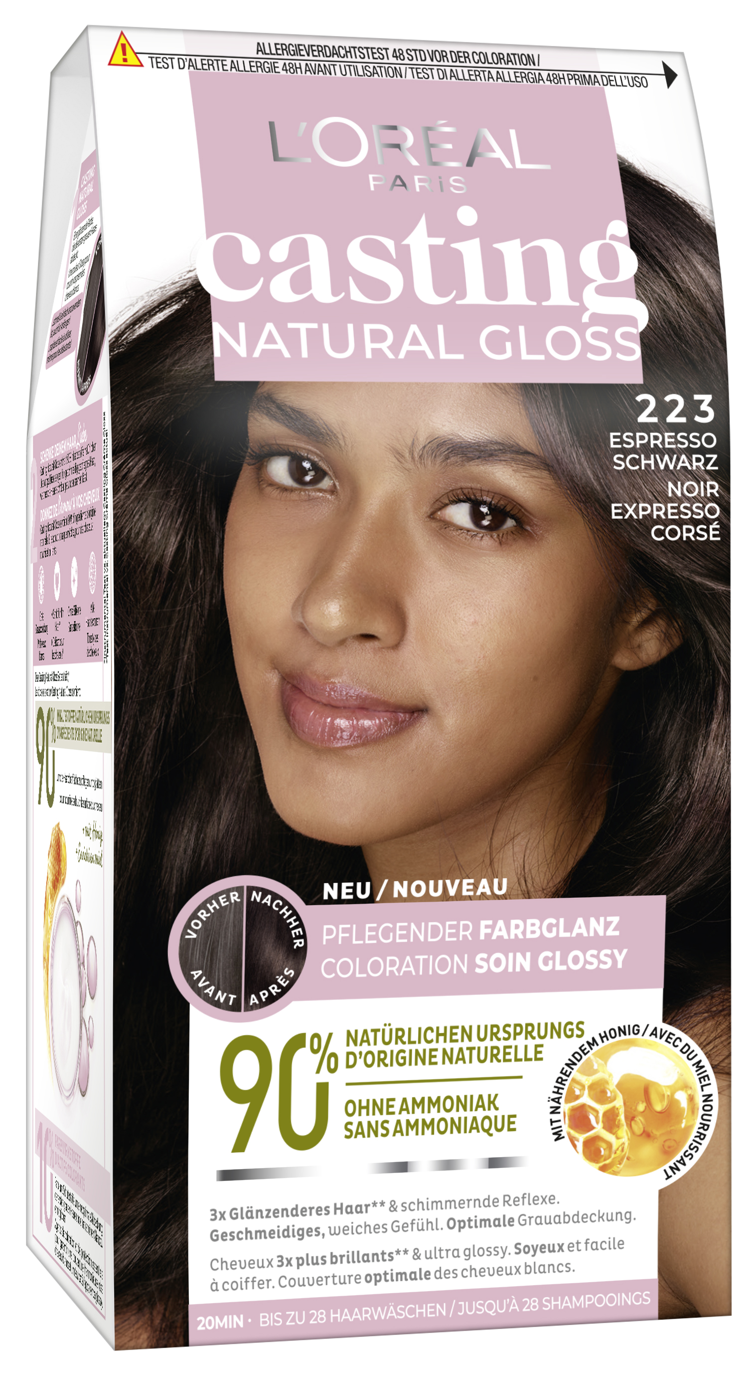 L’oréal Paris L’oréal Casting – Natural Gloss Pflegende Intensivtönung 223 Espresso Schwarz 1stk