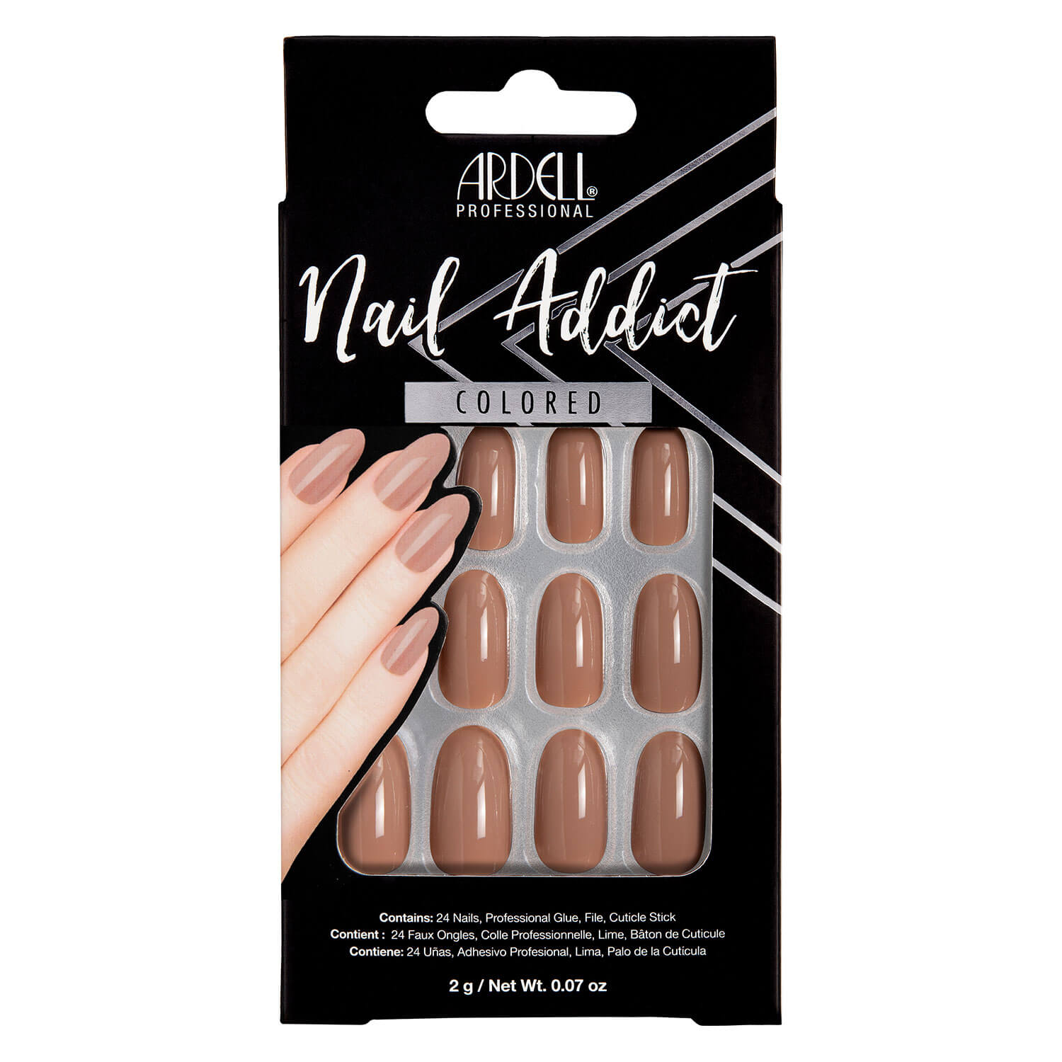 Ardell Nail Addict – Colored Latte 24x